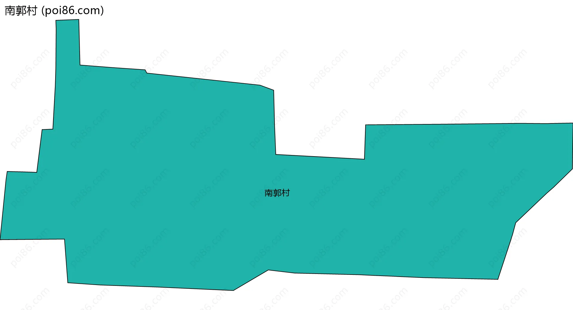 南郭村边界地图