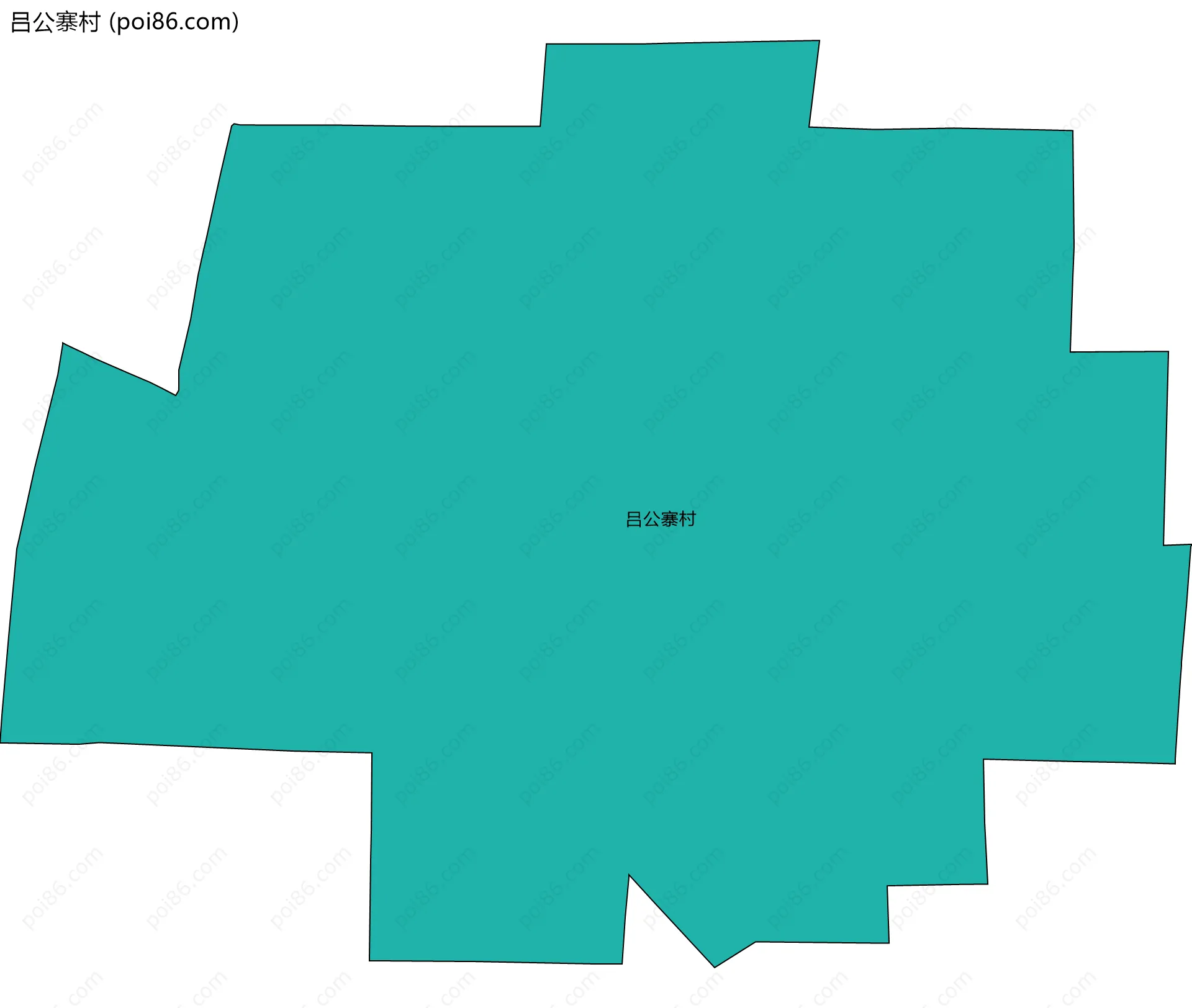 吕公寨村边界地图