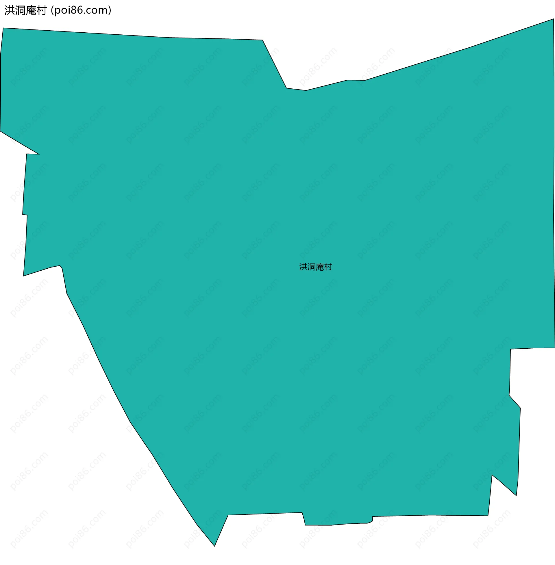 洪洞庵村边界地图