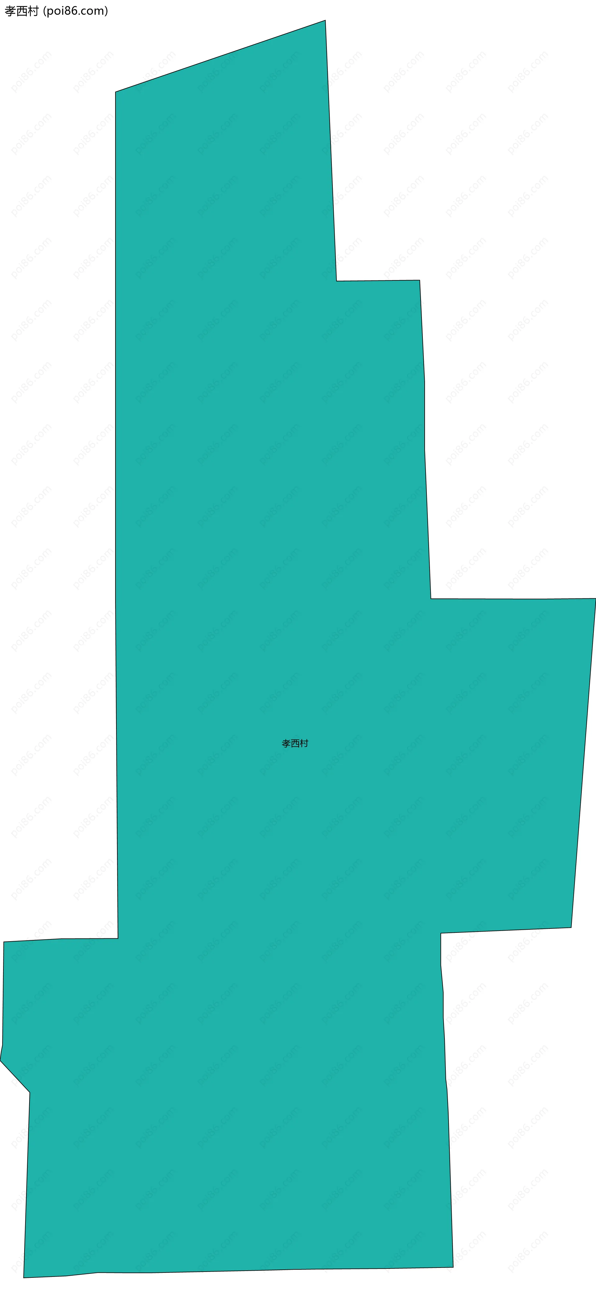 孝西村边界地图