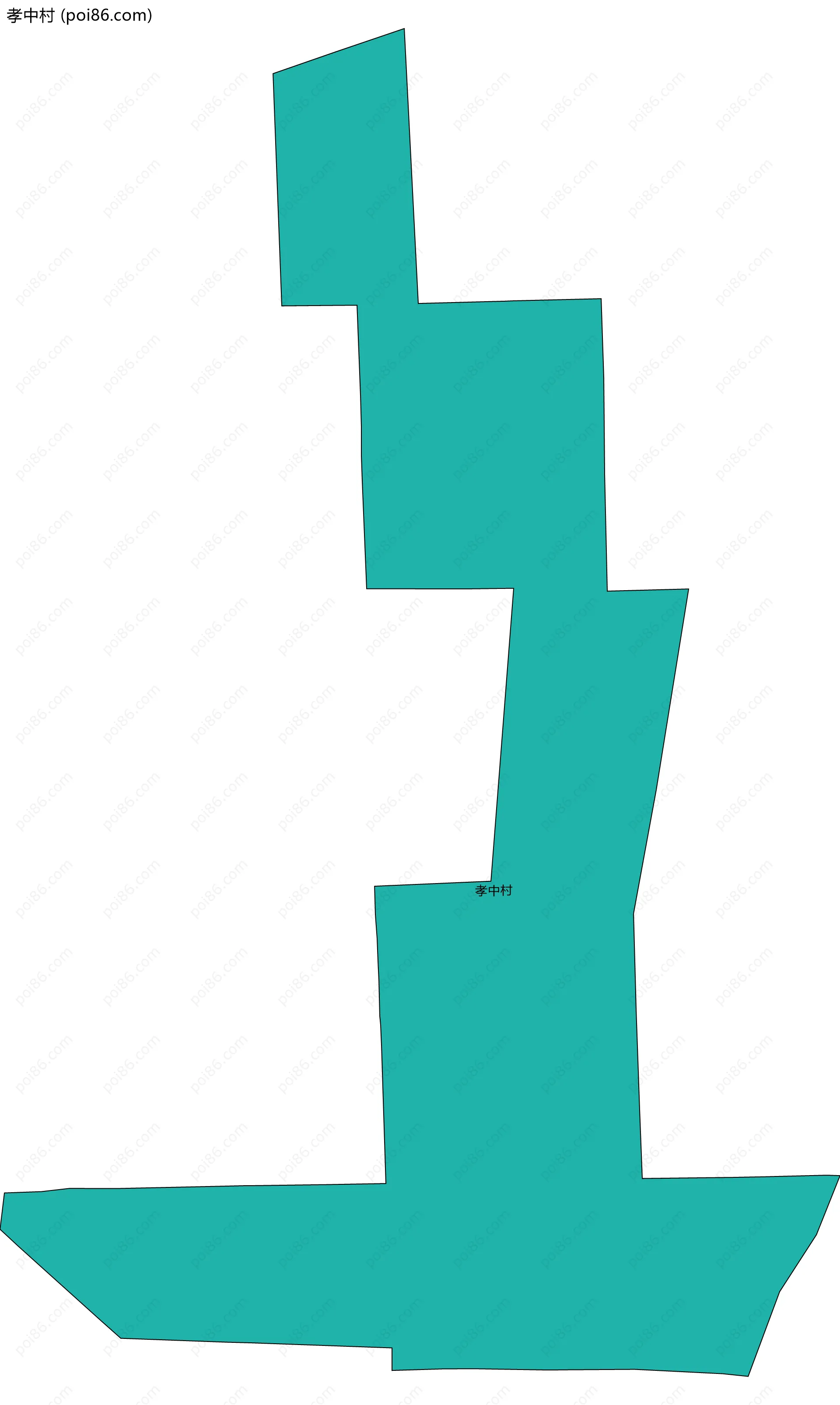 孝中村边界地图