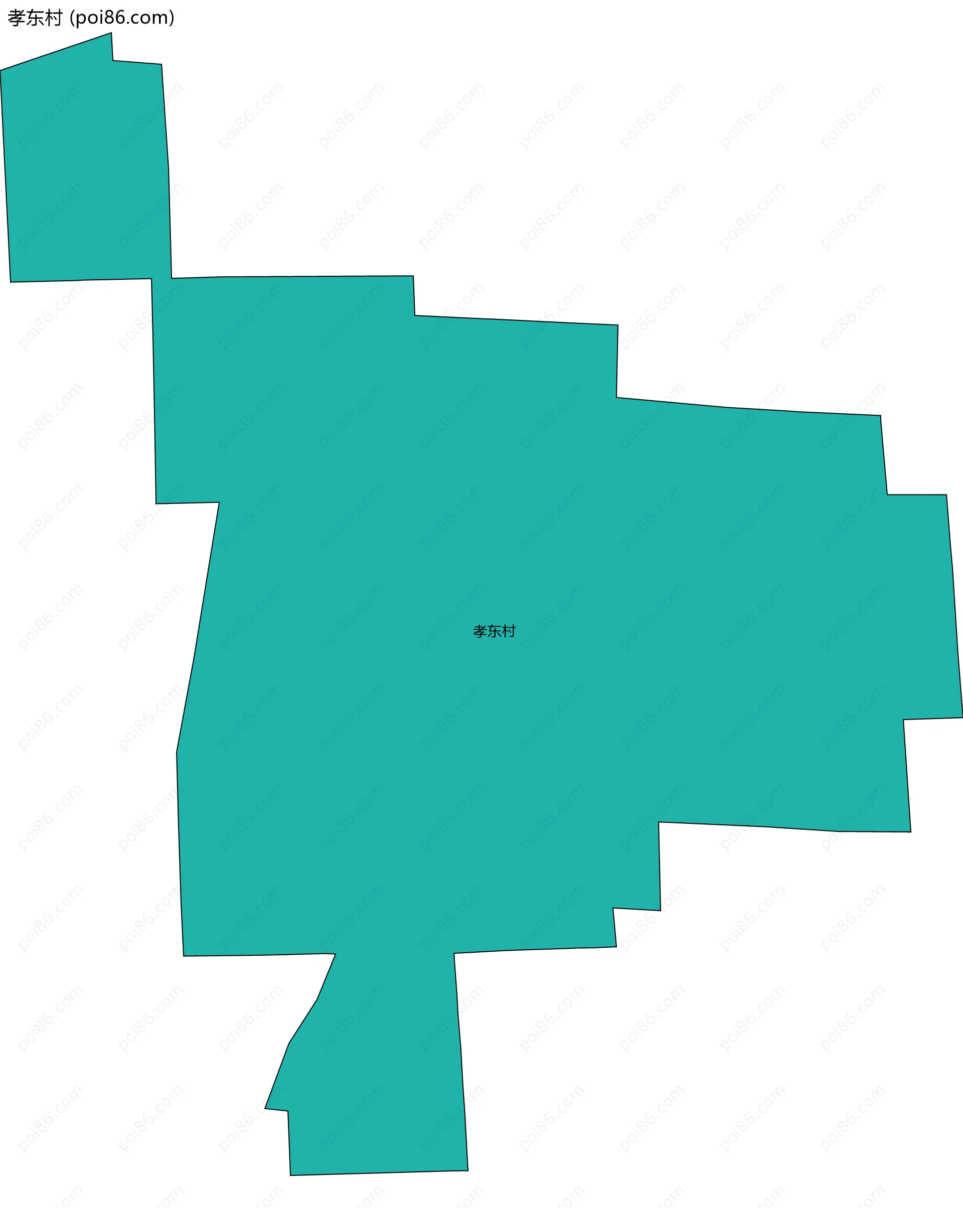 孝东村边界地图