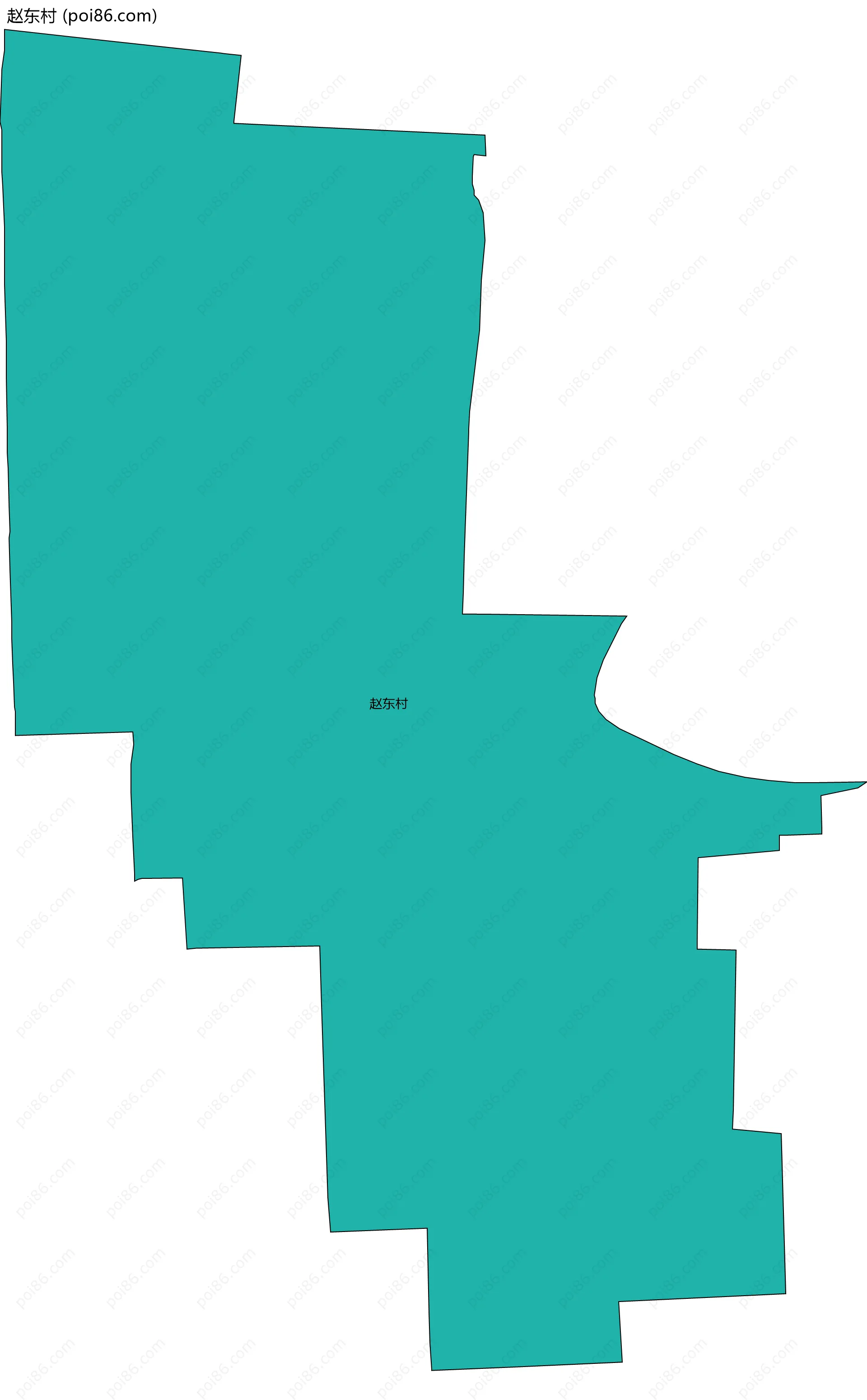 赵东村边界地图