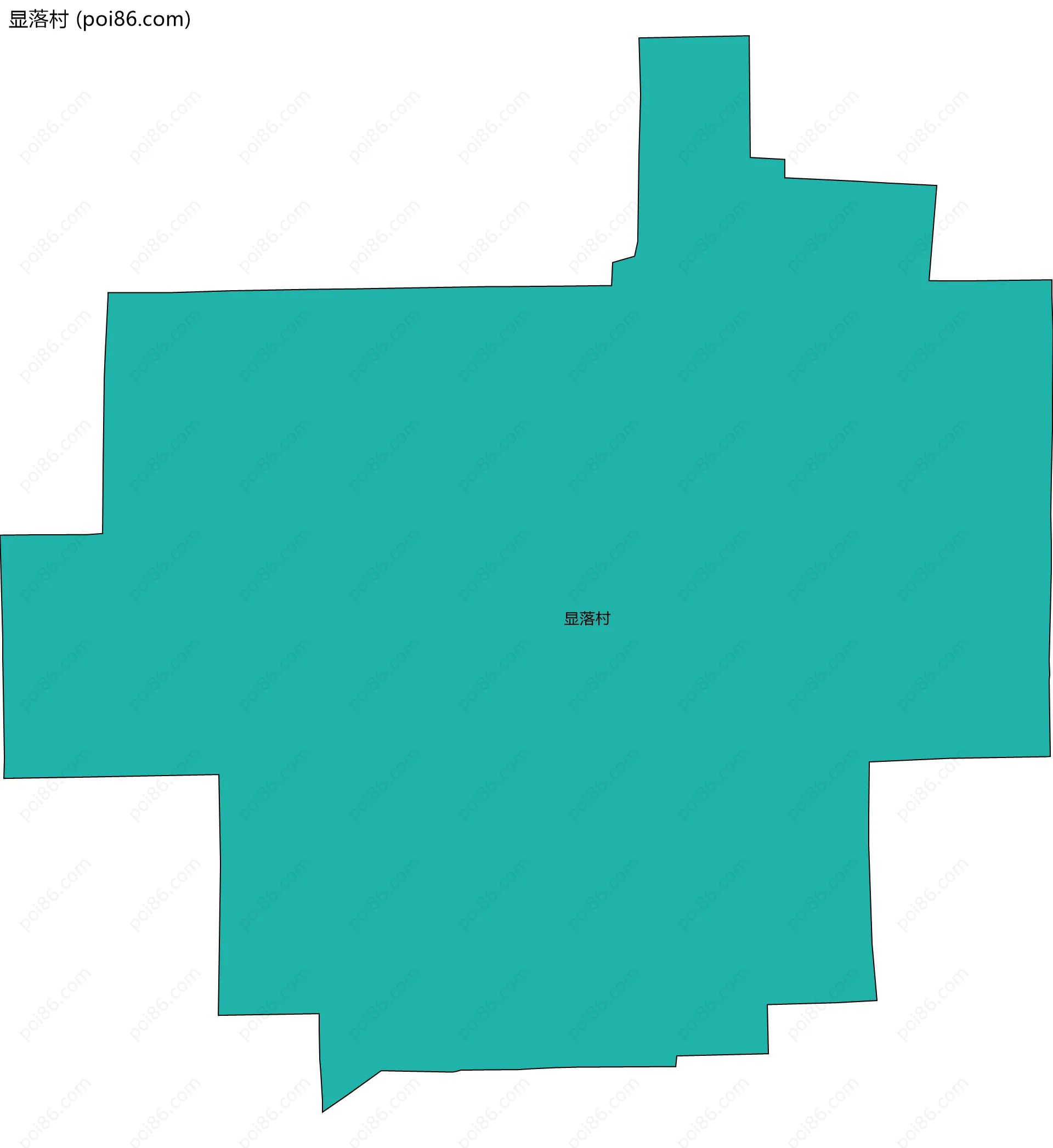 显落村边界地图