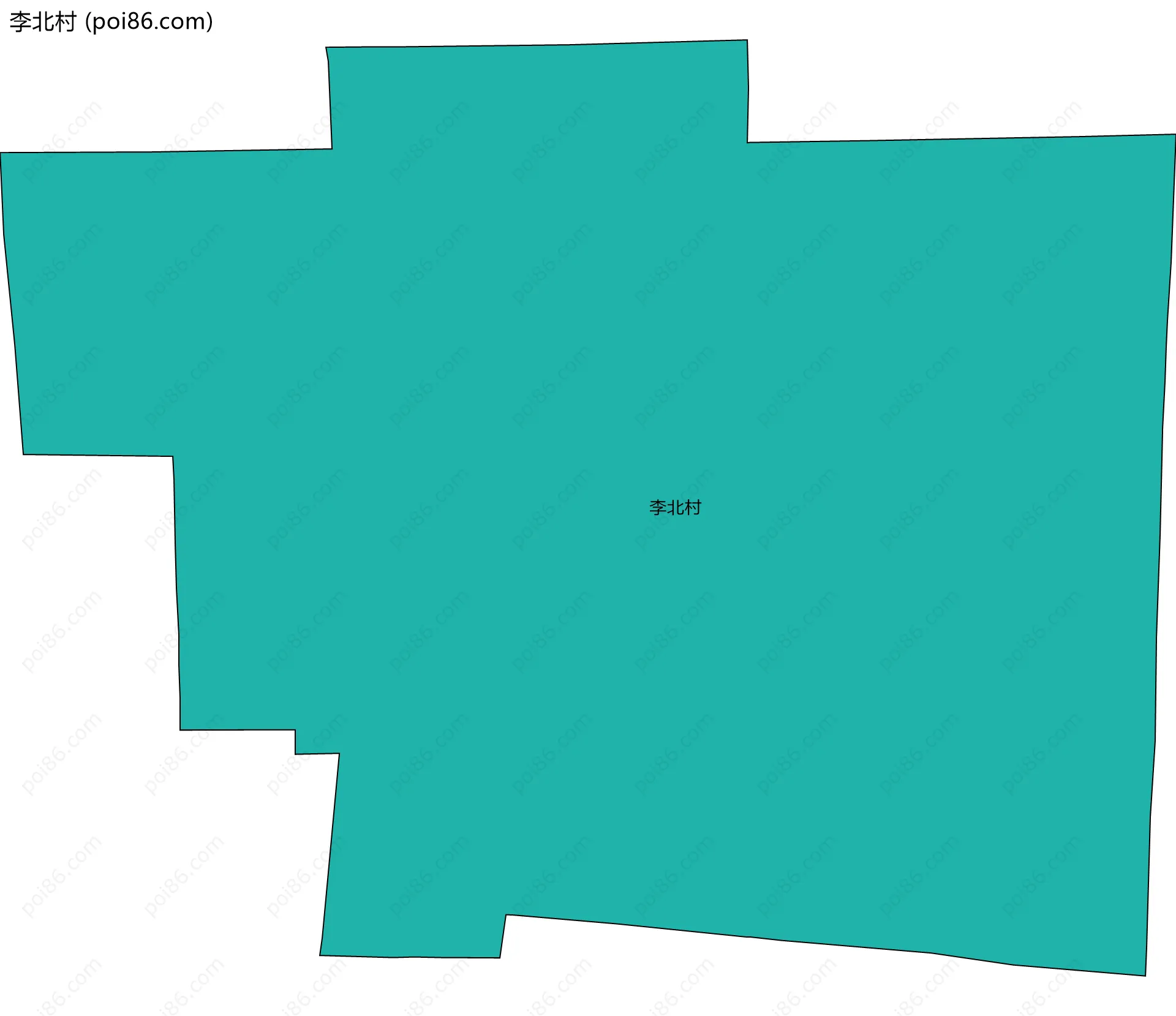 李北村边界地图