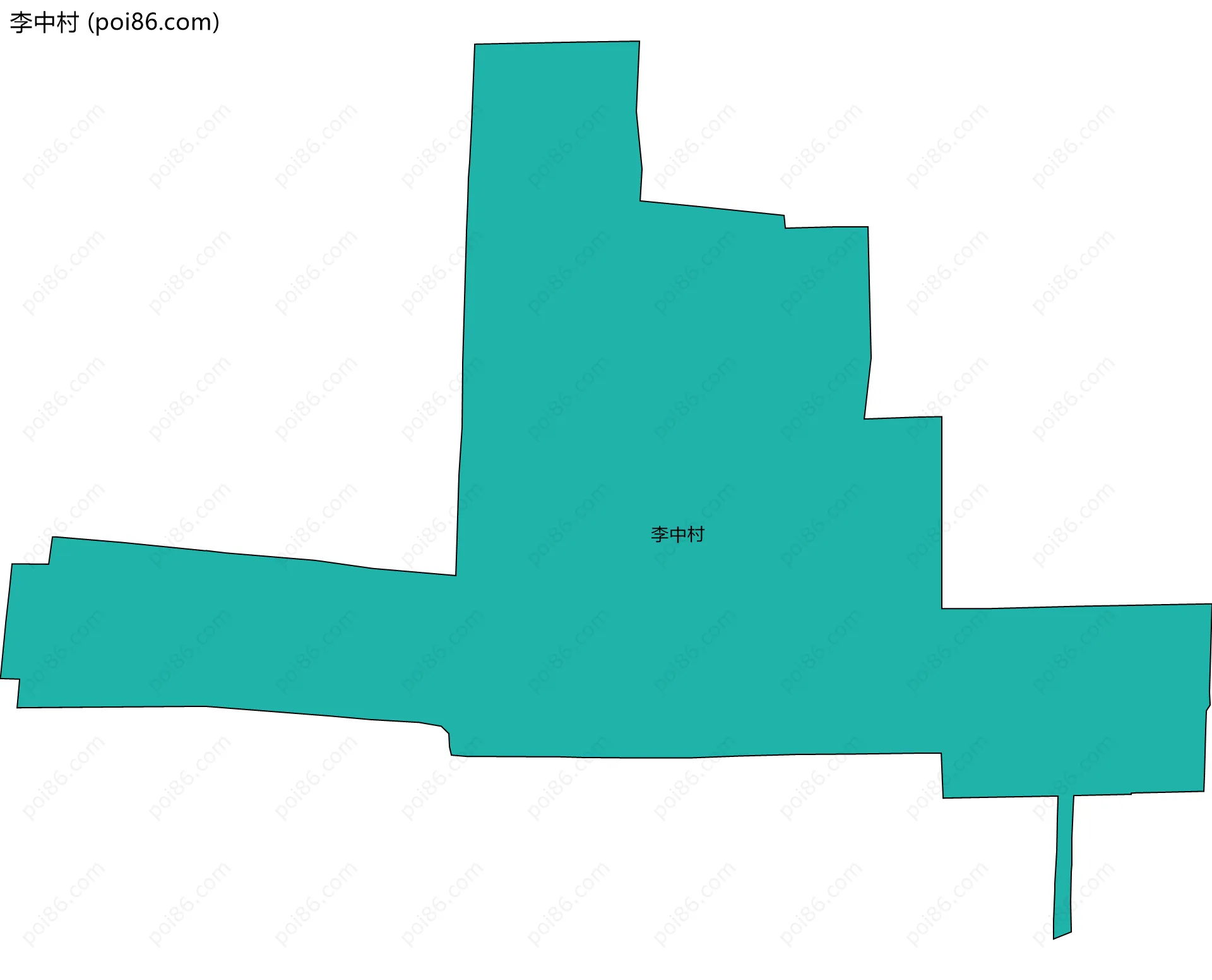 李中村边界地图
