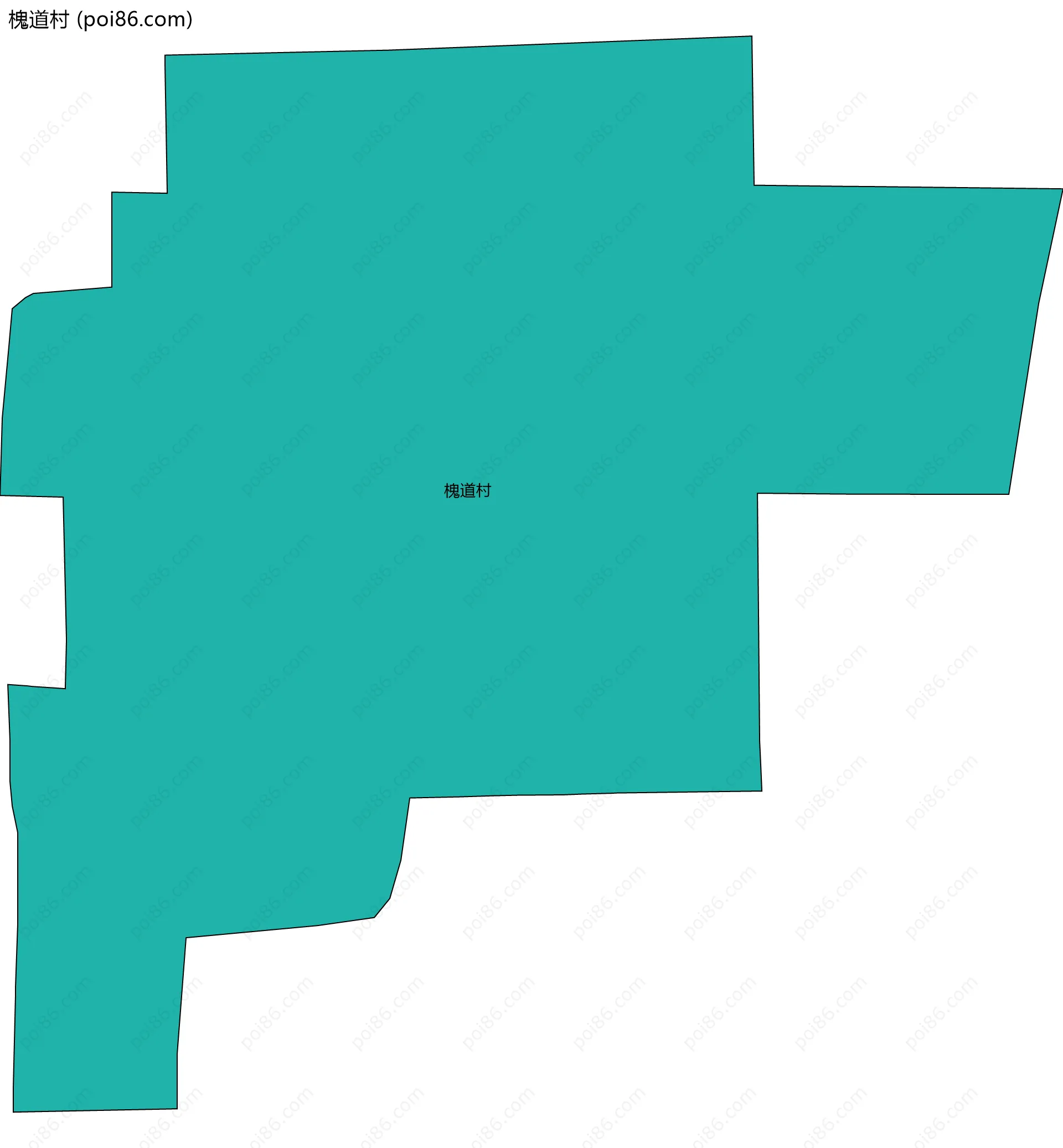 槐道村边界地图