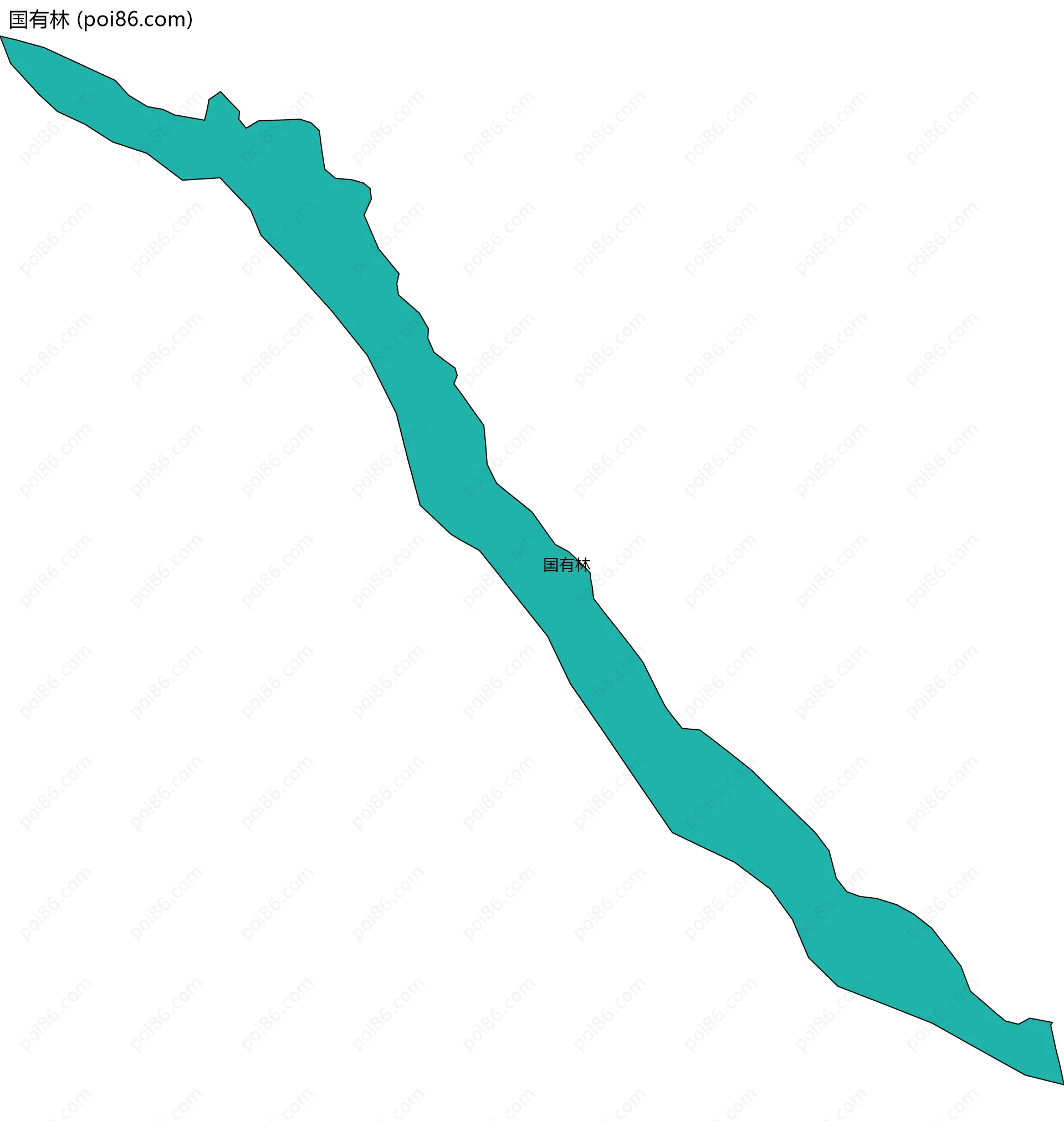 国有林边界地图