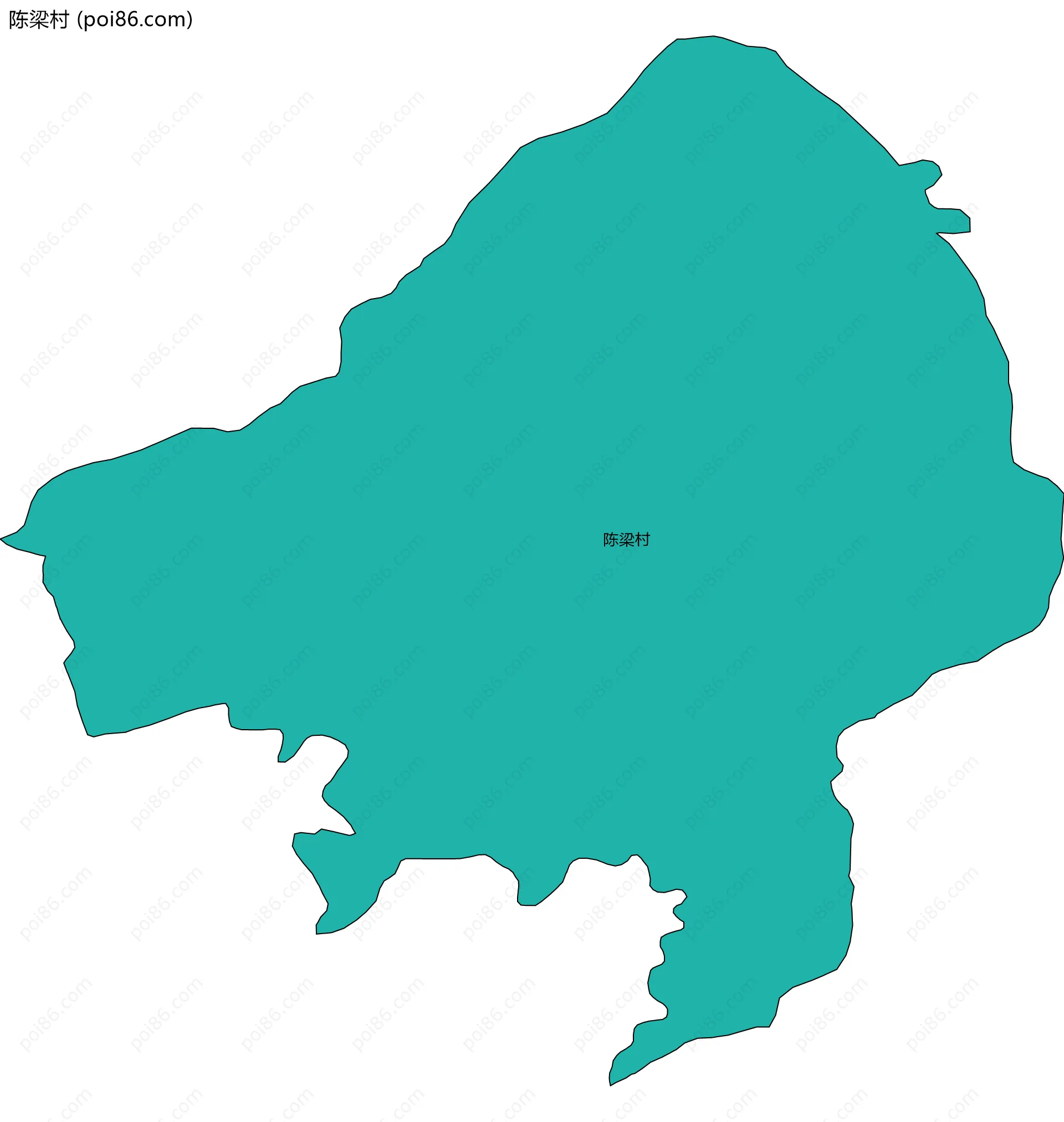 陈梁村边界地图