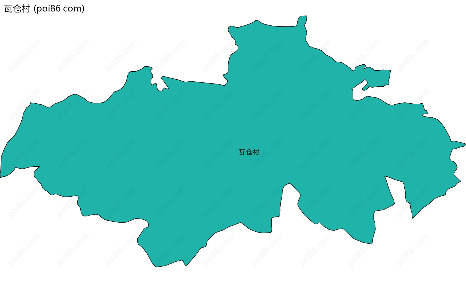 瓦仓村边界地图