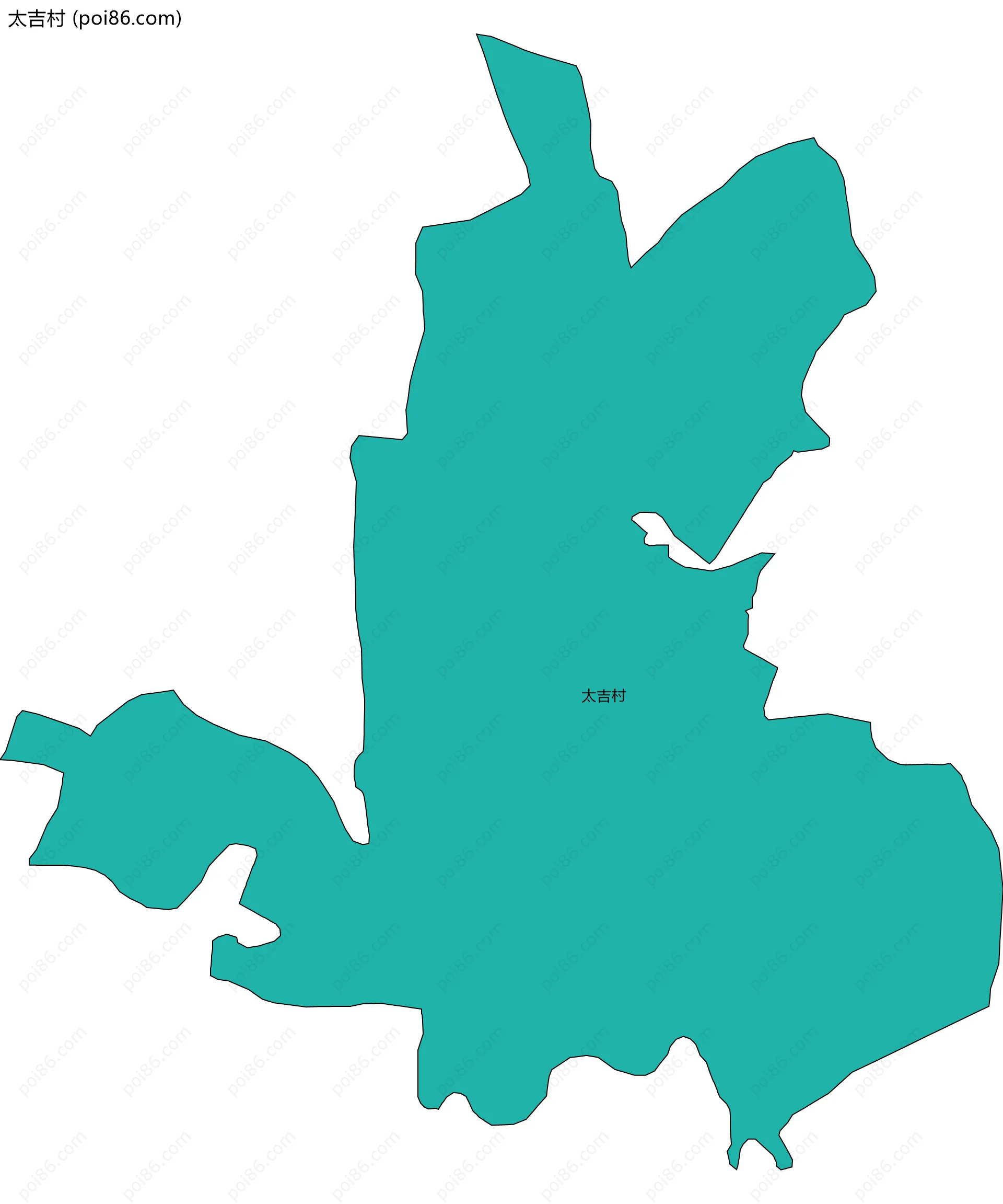 太吉村边界地图