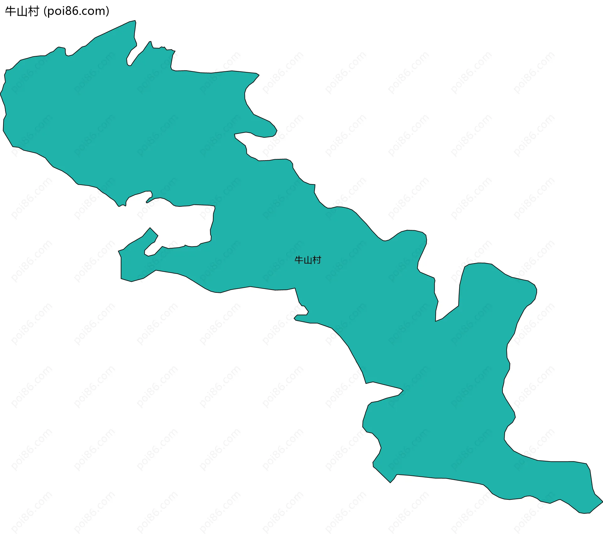 牛山村边界地图