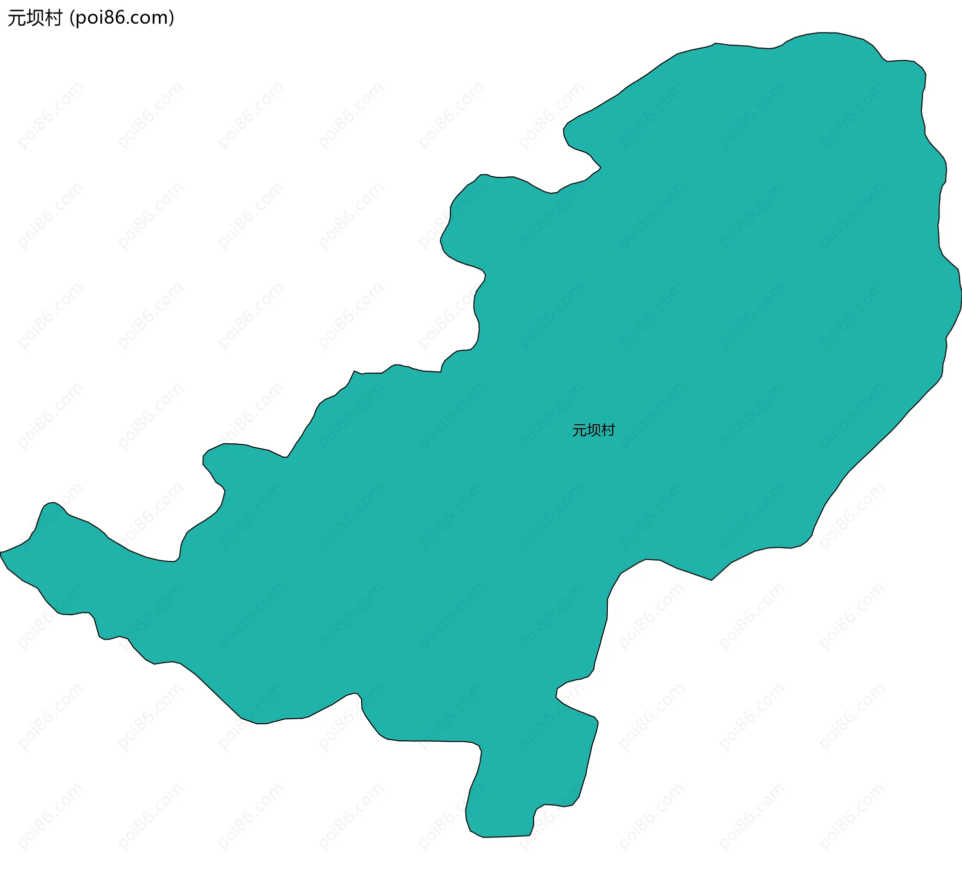 元坝村边界地图