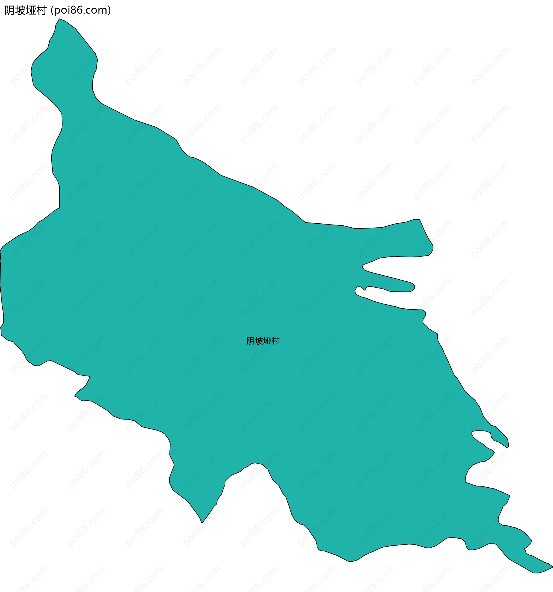 阴坡垭村边界地图