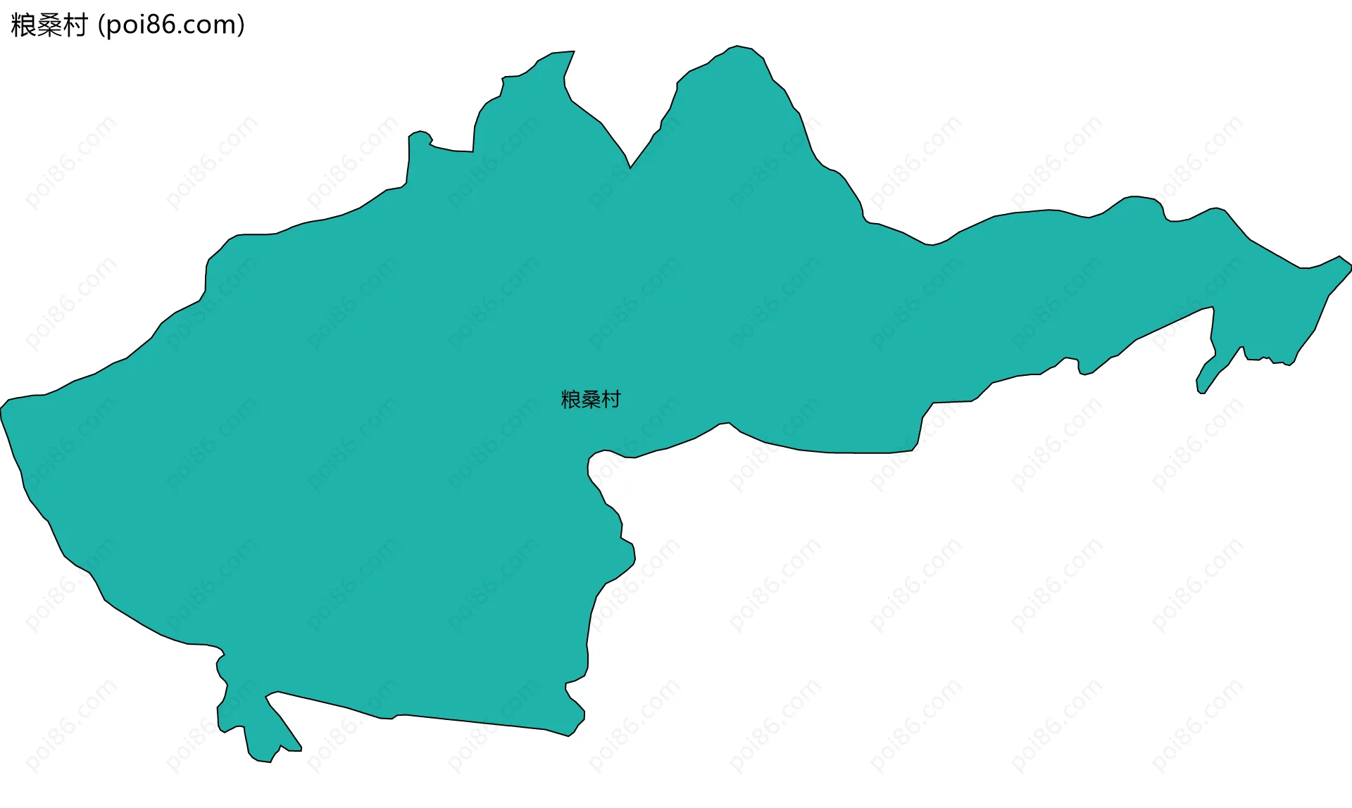 粮桑村边界地图