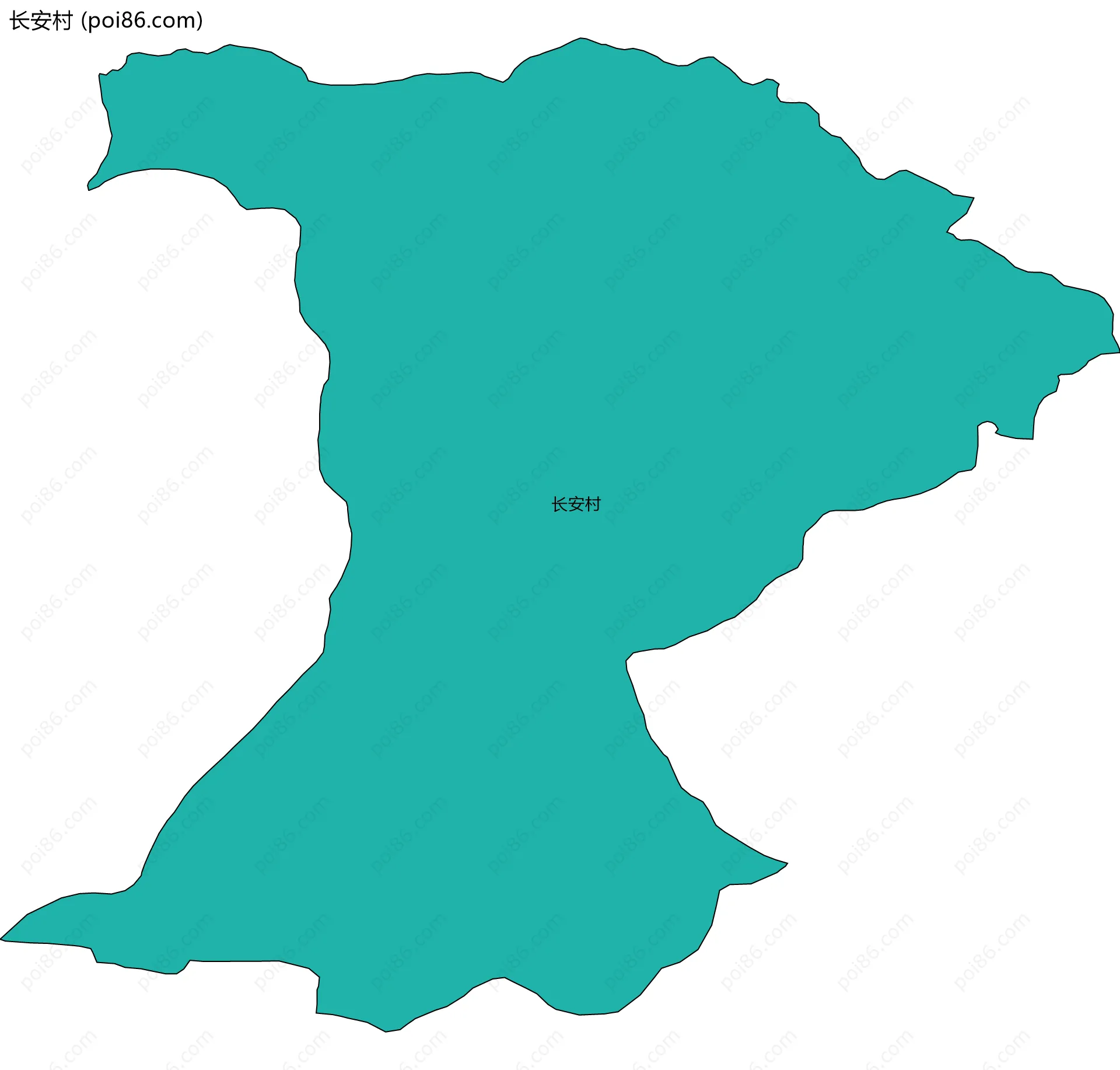 长安村边界地图