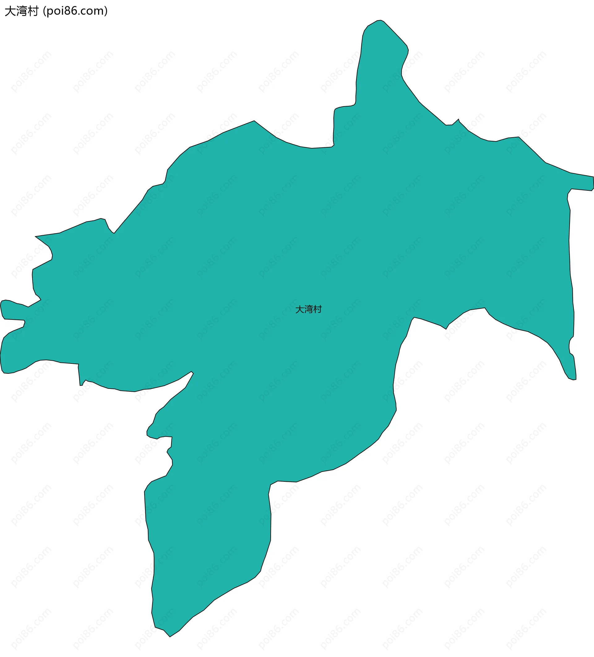 大湾村边界地图