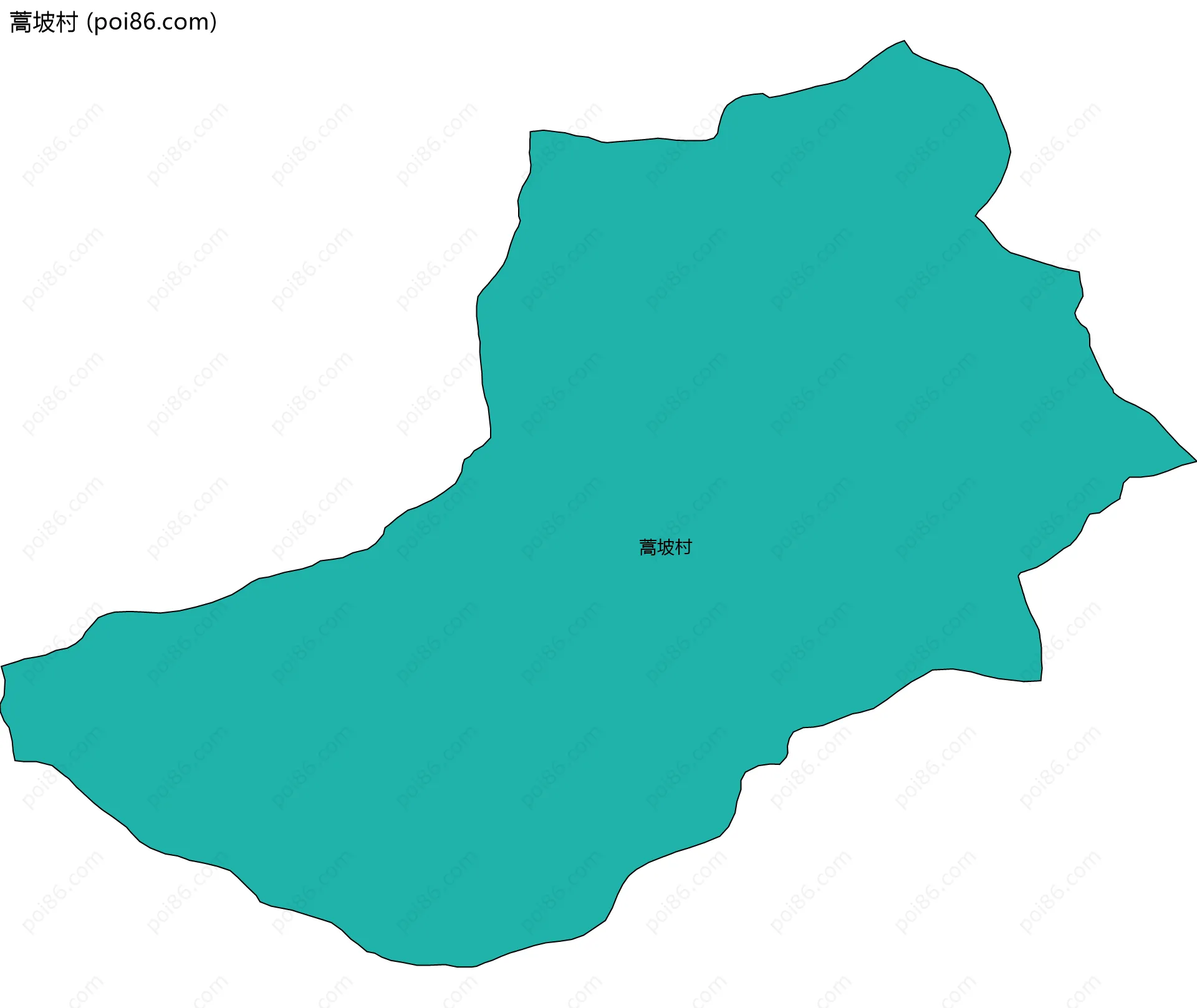 蒿坡村边界地图