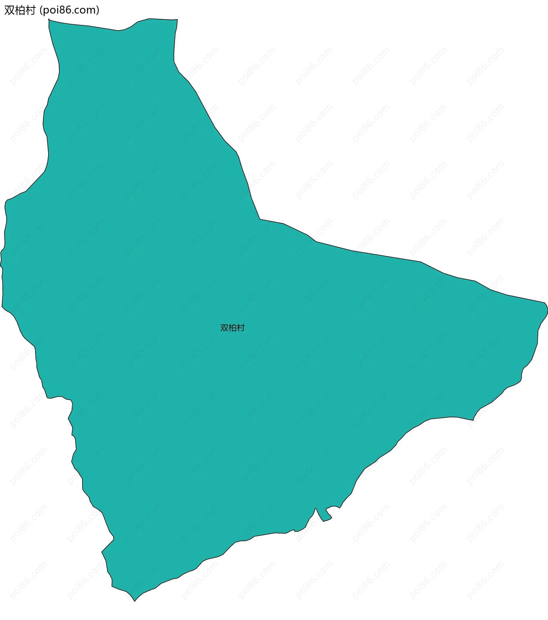 双柏村边界地图