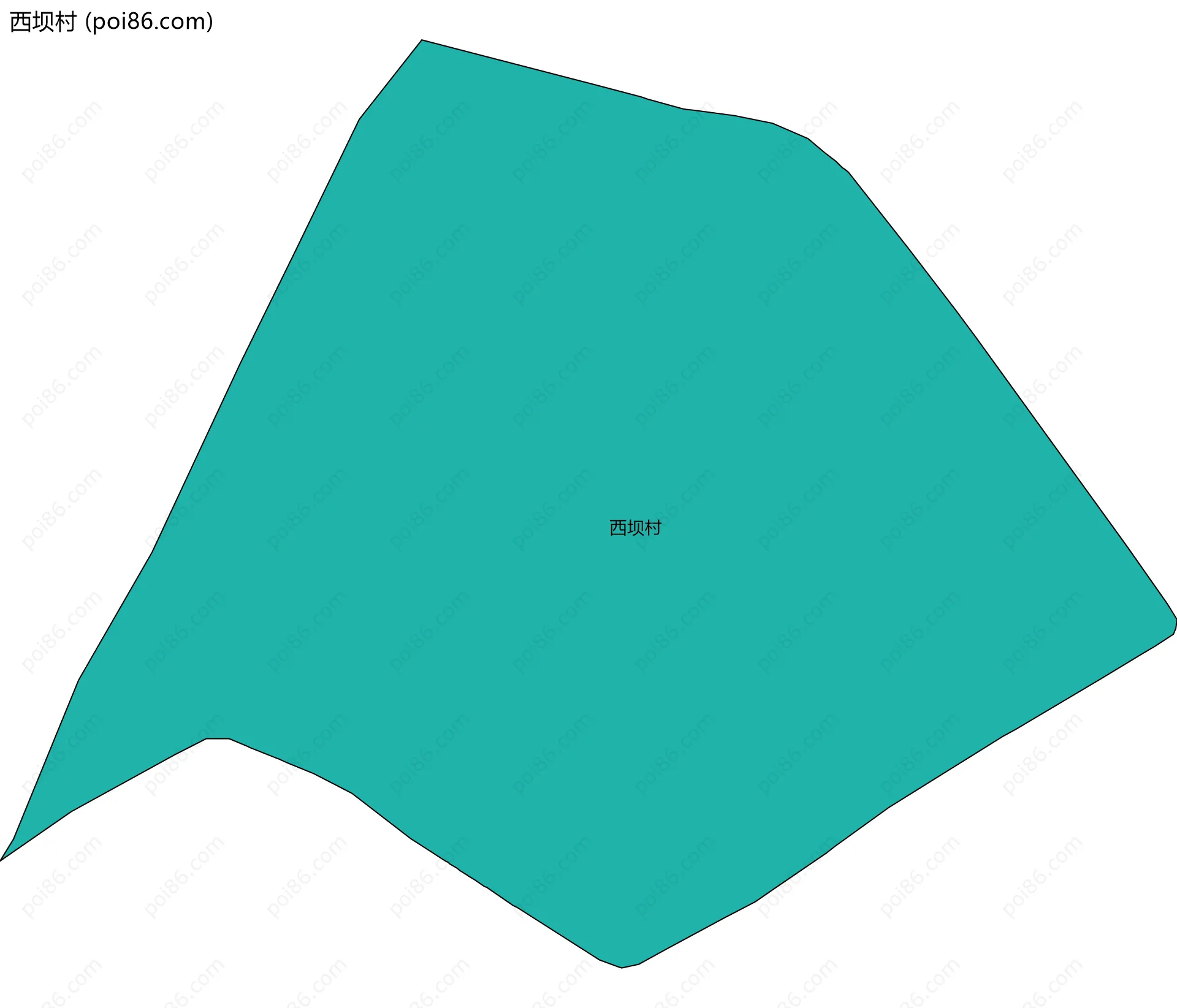 西坝村边界地图