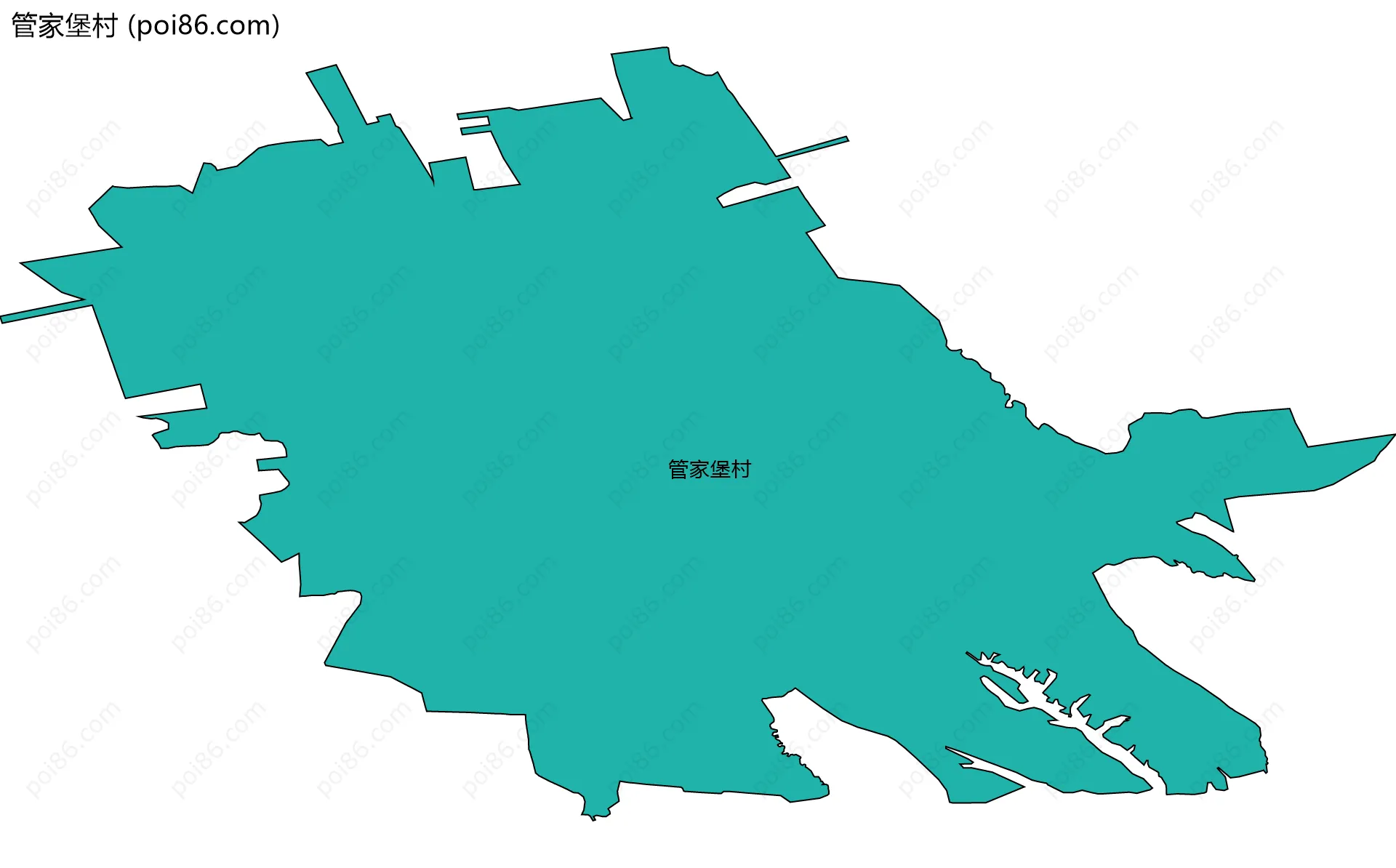 管家堡村边界地图