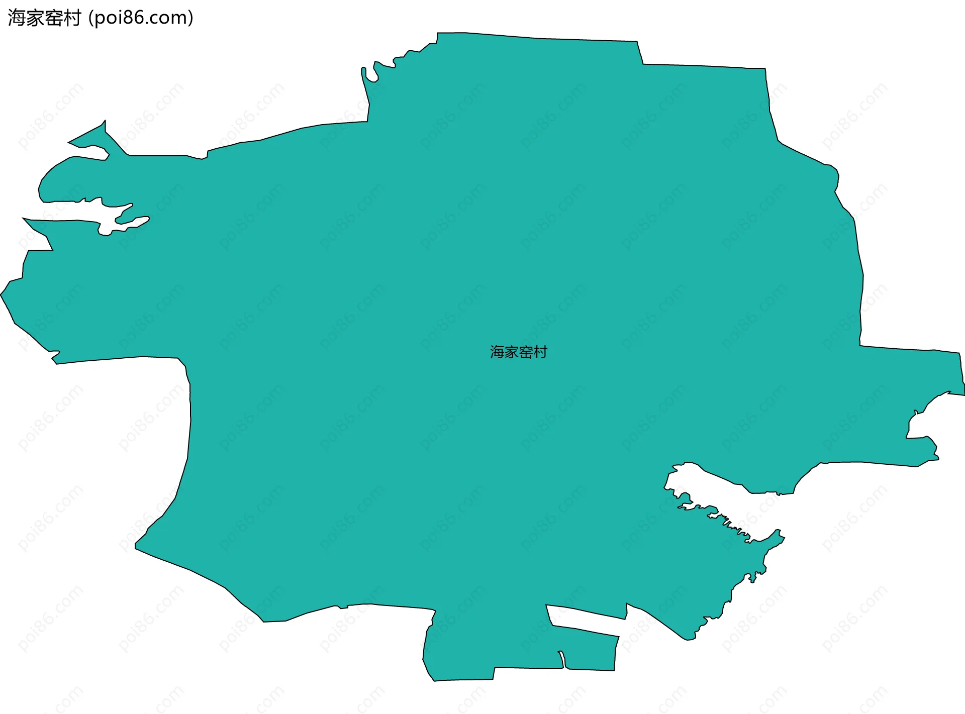 海家窑村边界地图