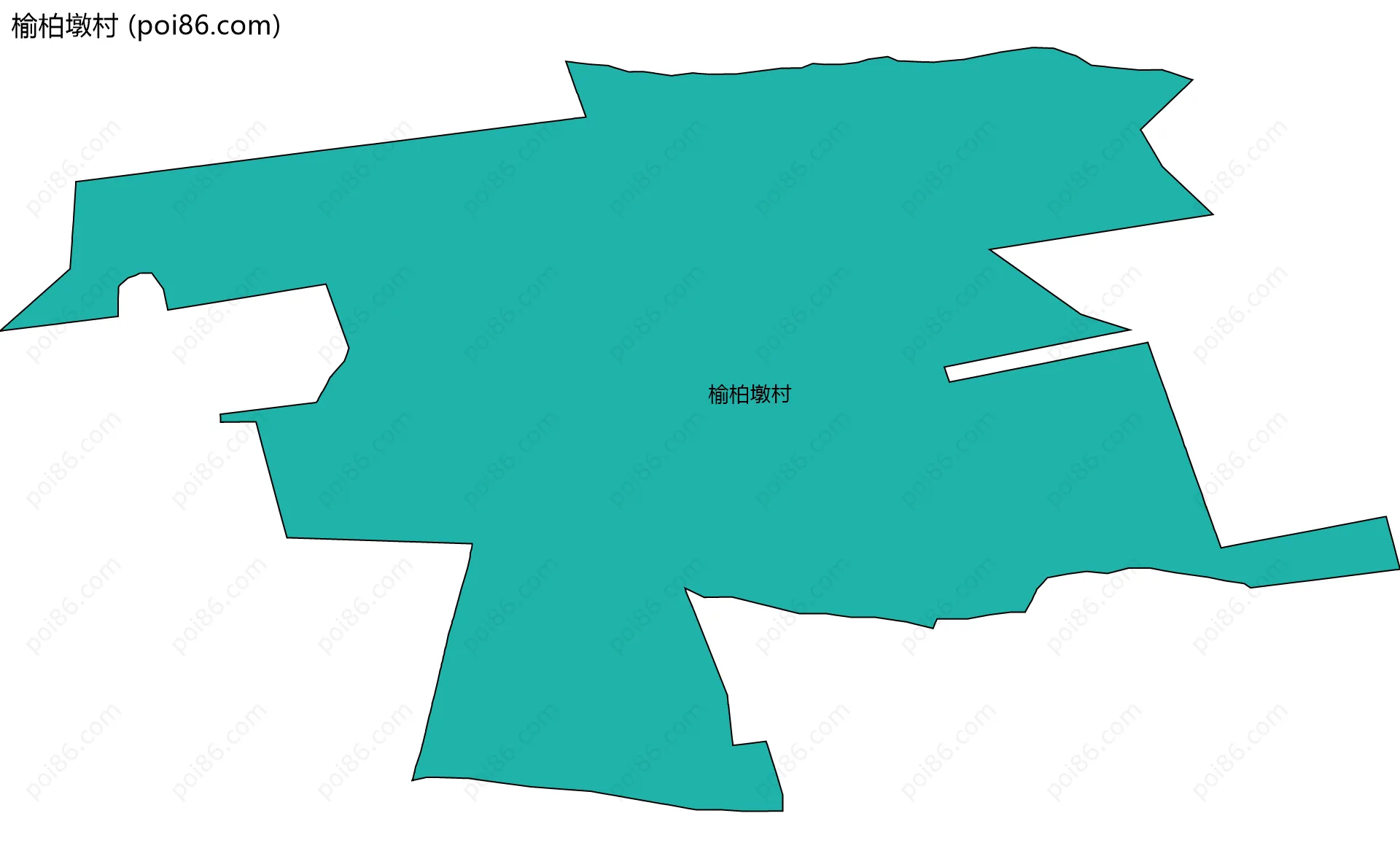 榆柏墩村边界地图