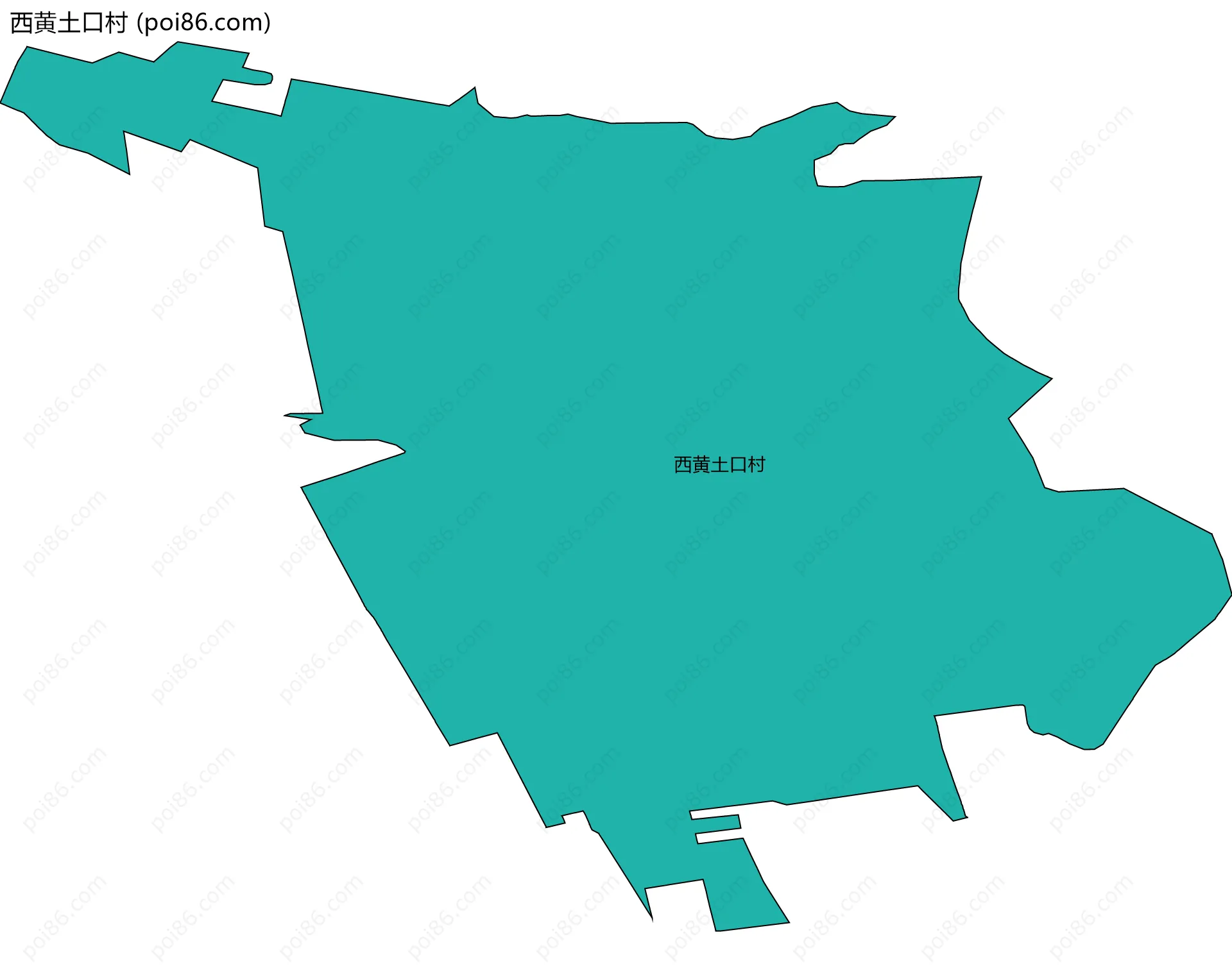 西黄土口村边界地图