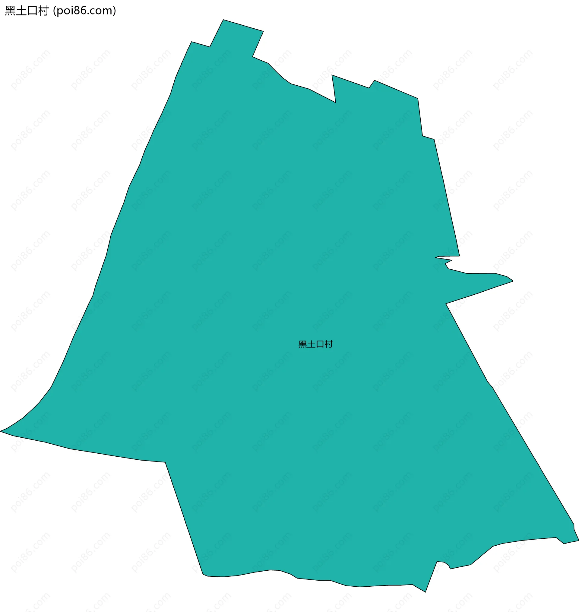 黑土口村边界地图