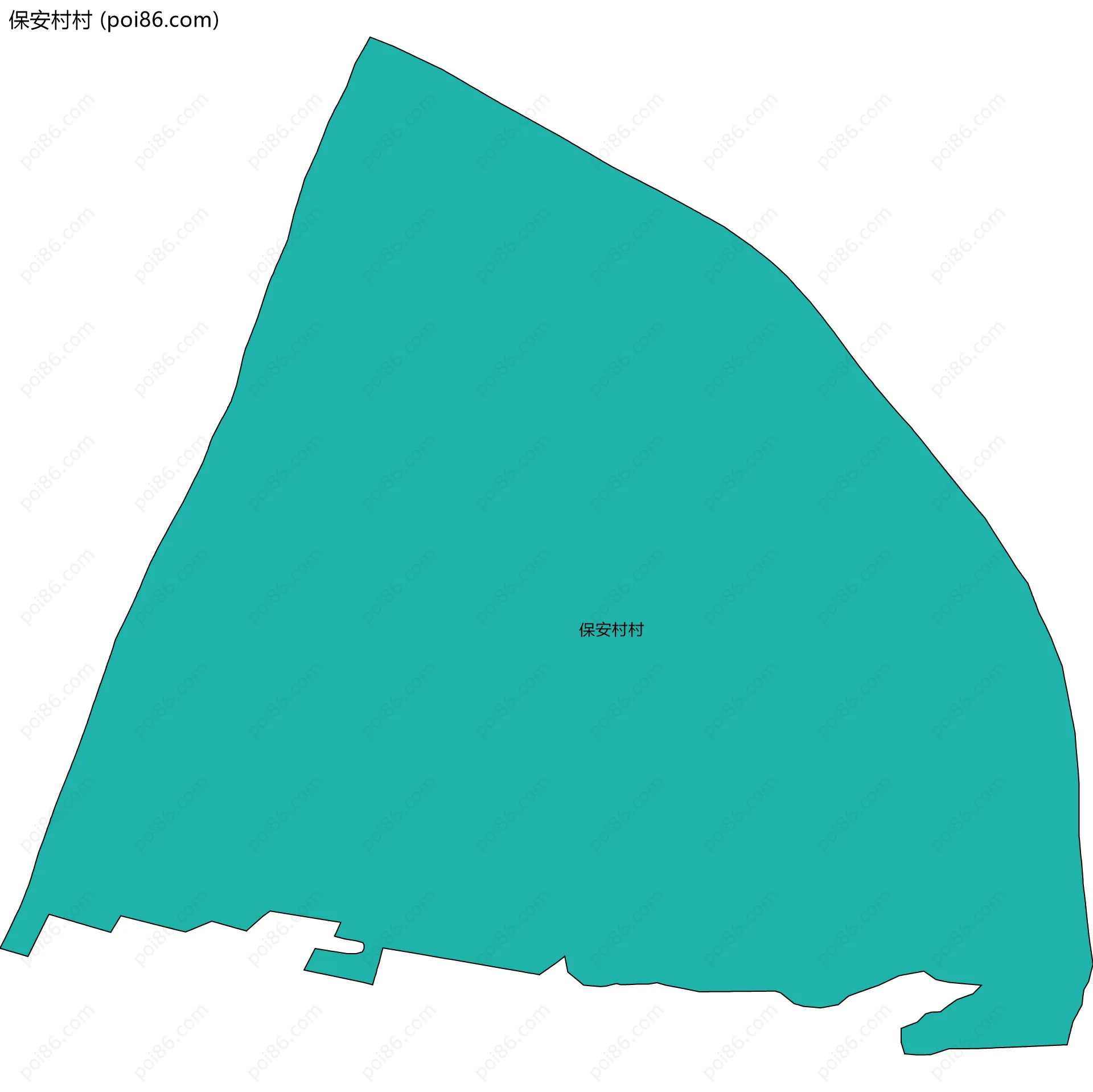 保安村村边界地图