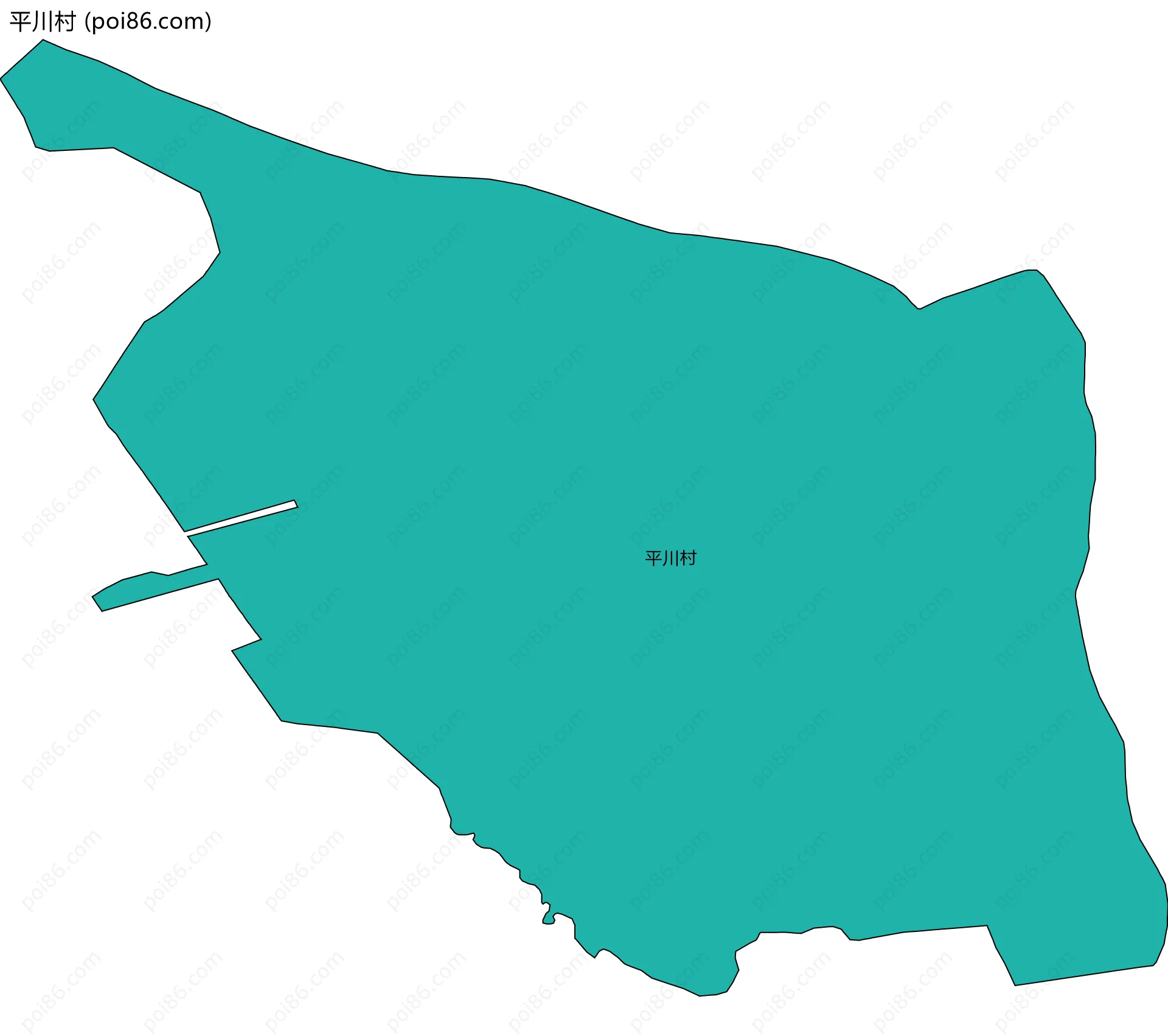 平川村边界地图