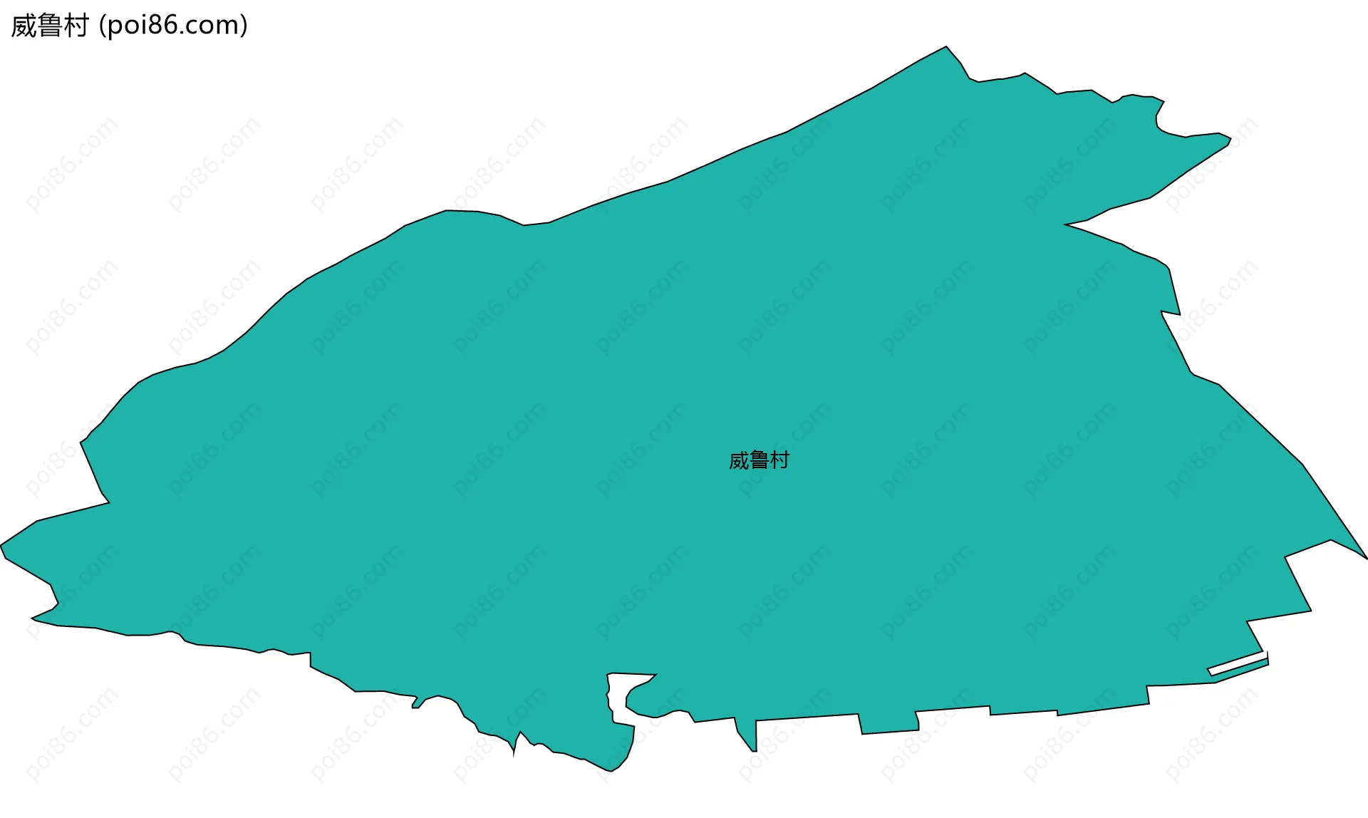 威鲁村边界地图