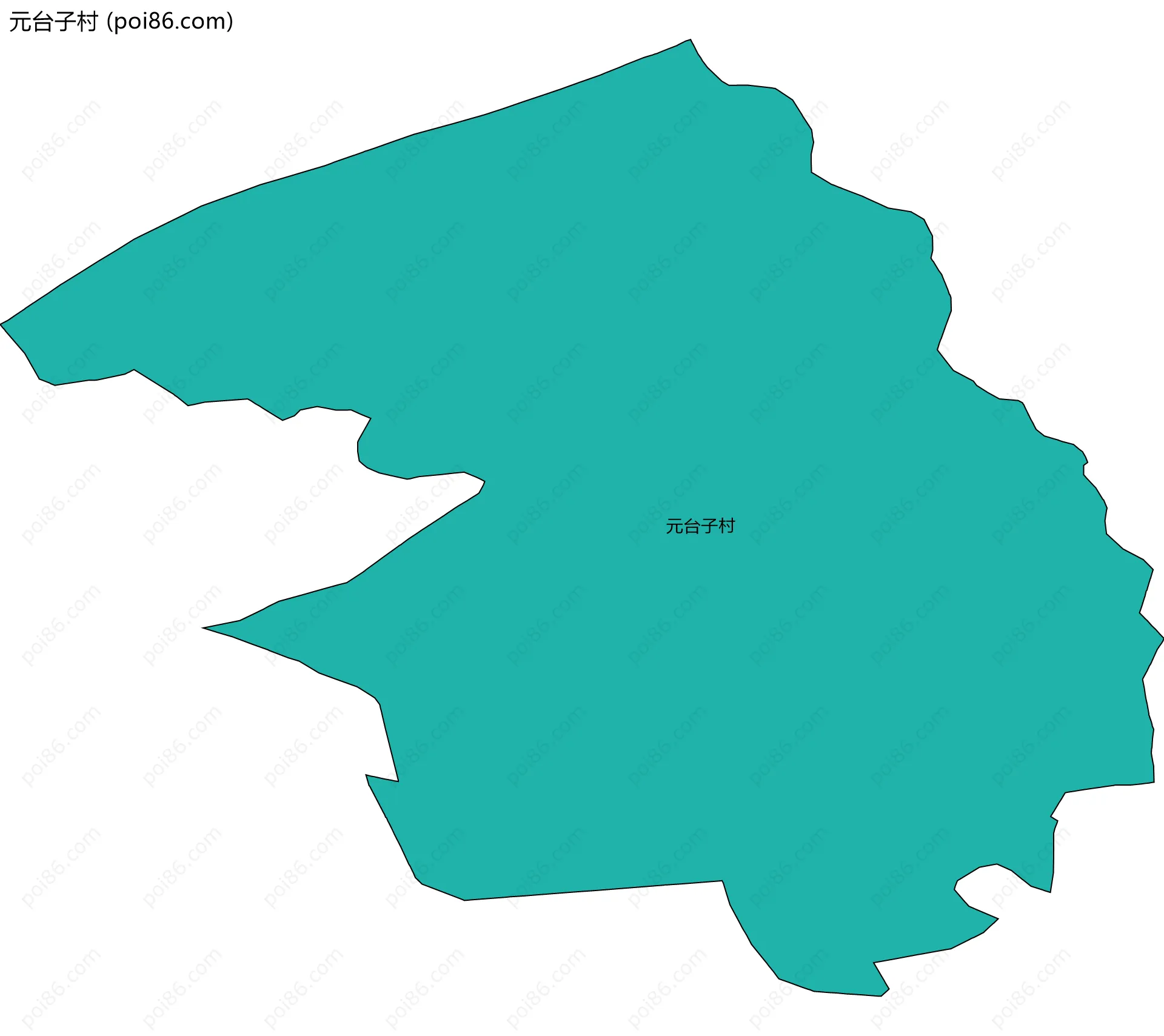 元台子村边界地图