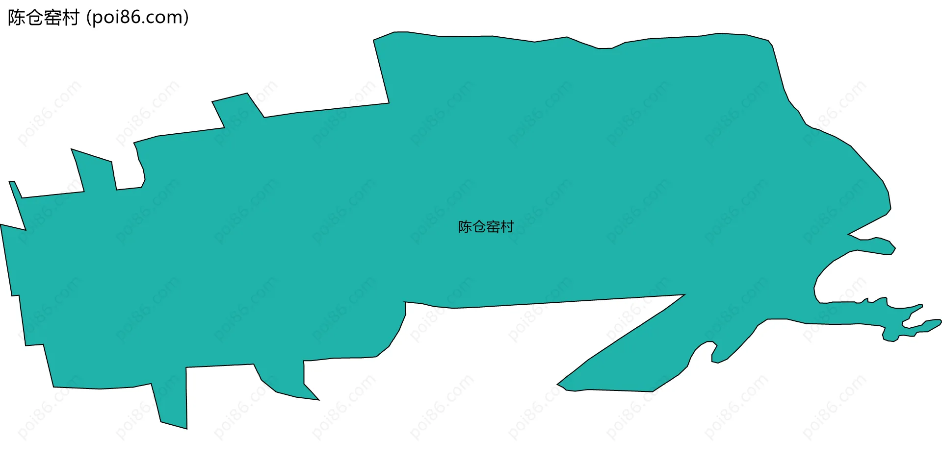 陈仓窑村边界地图