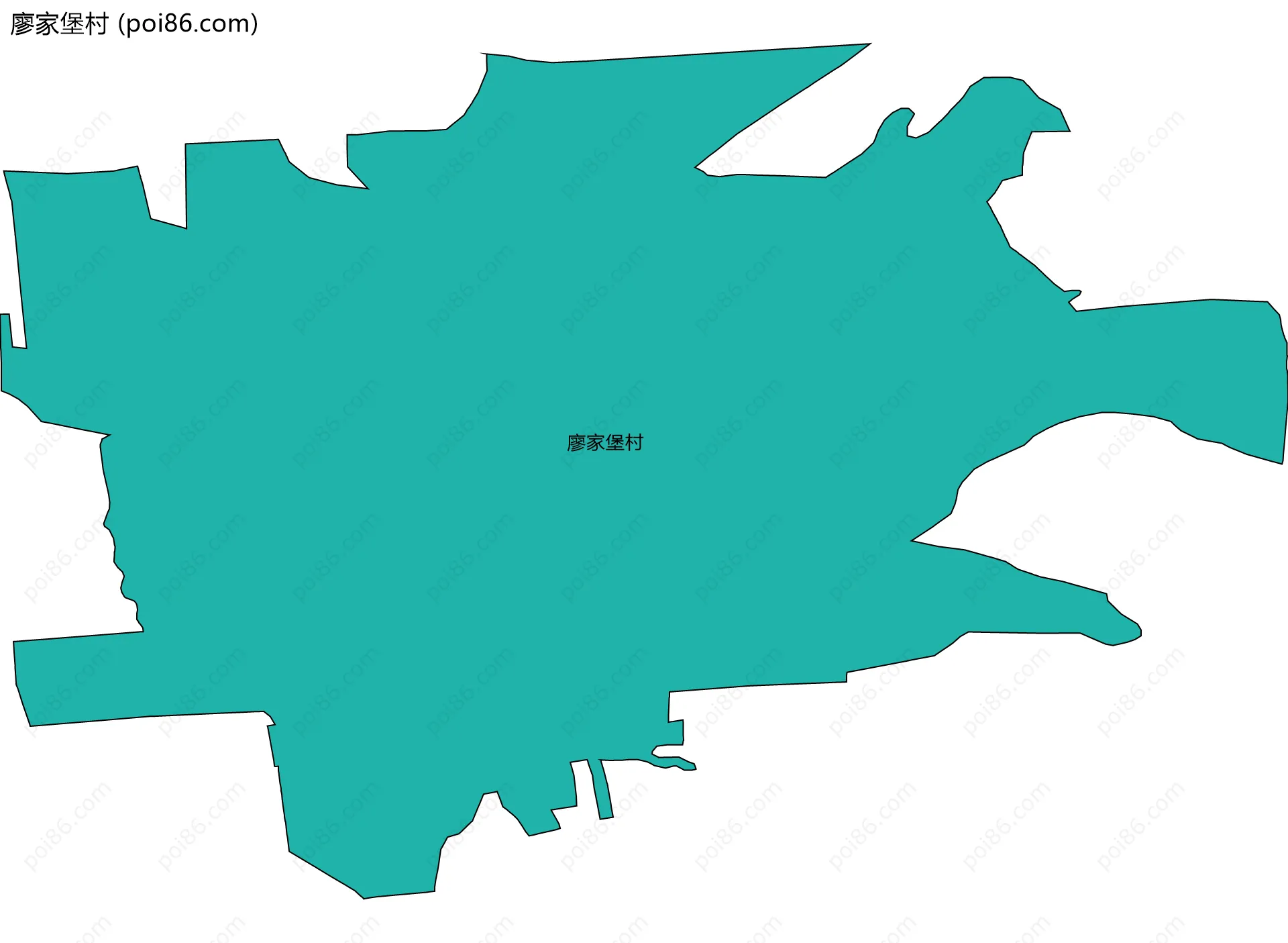 廖家堡村边界地图