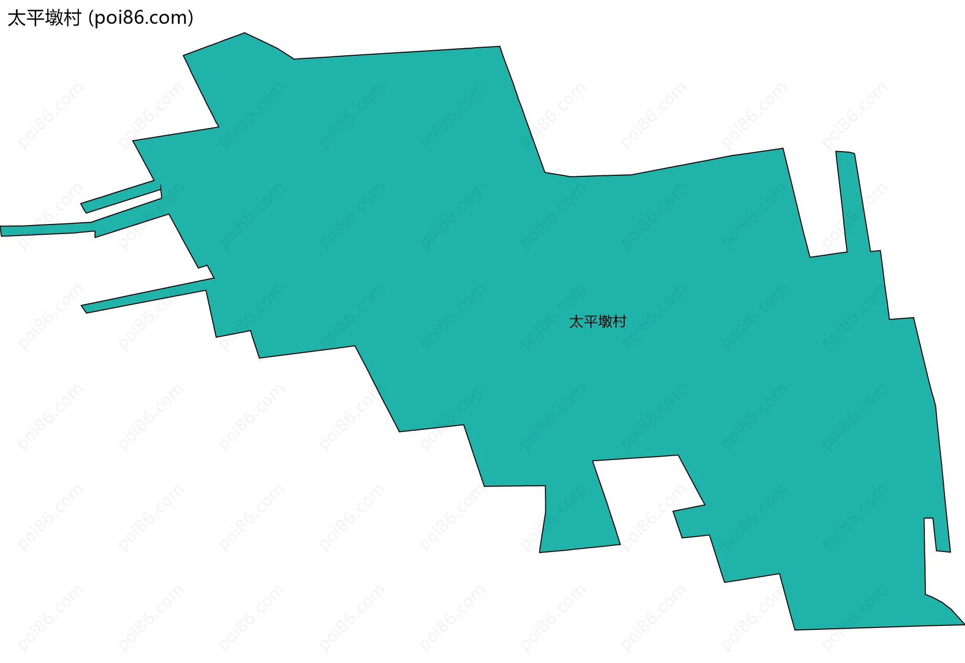 太平墩村边界地图