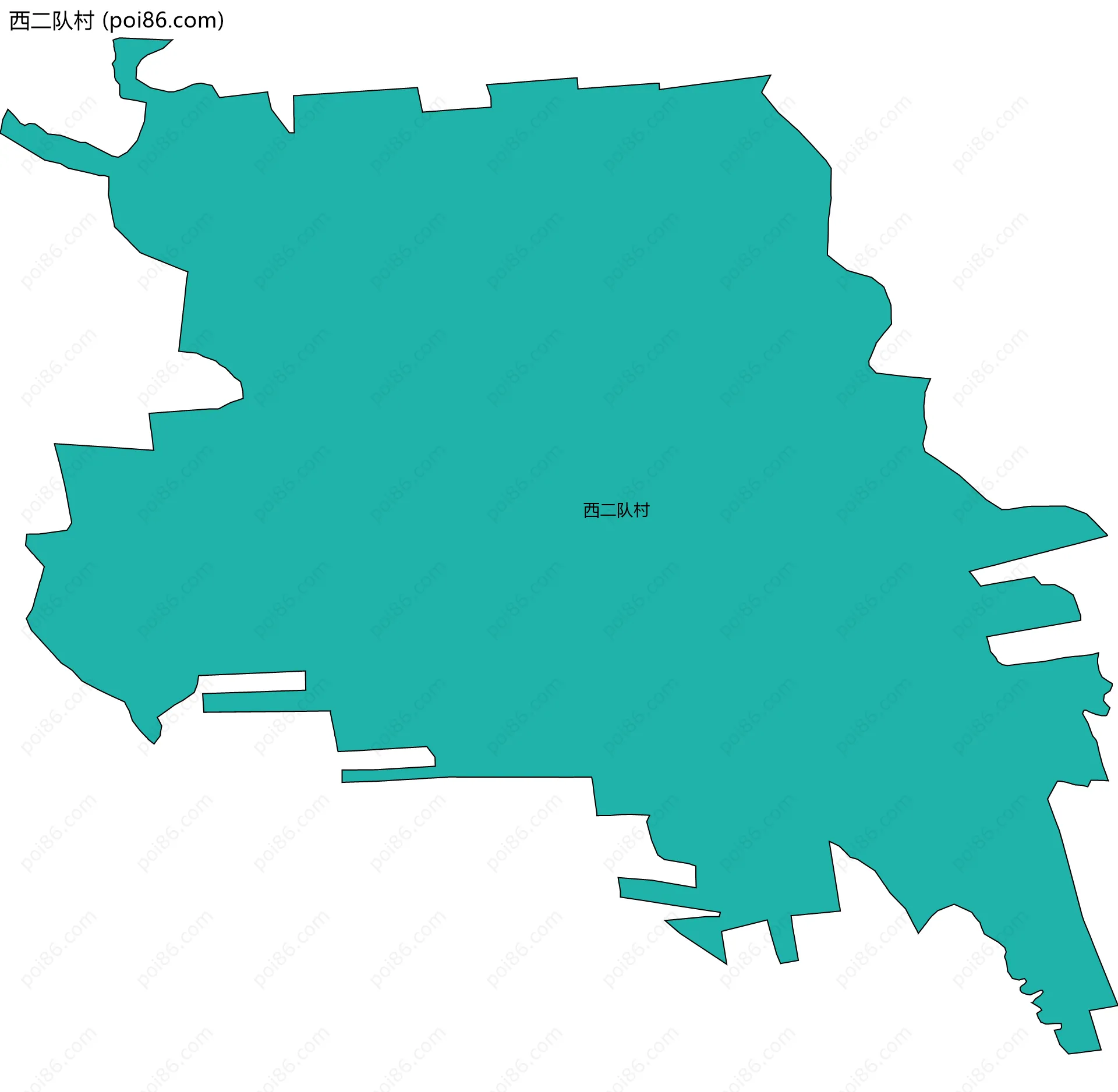 西二队村边界地图