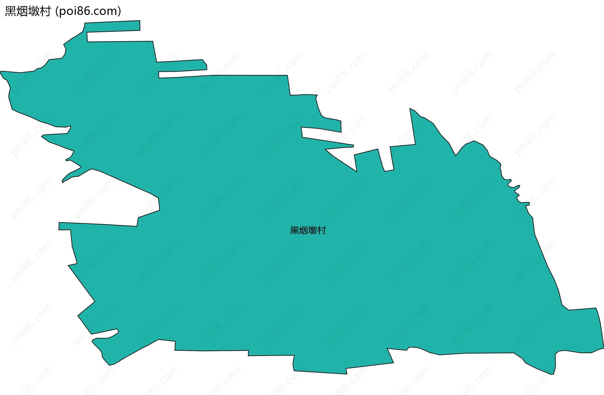 黑烟墩村边界地图