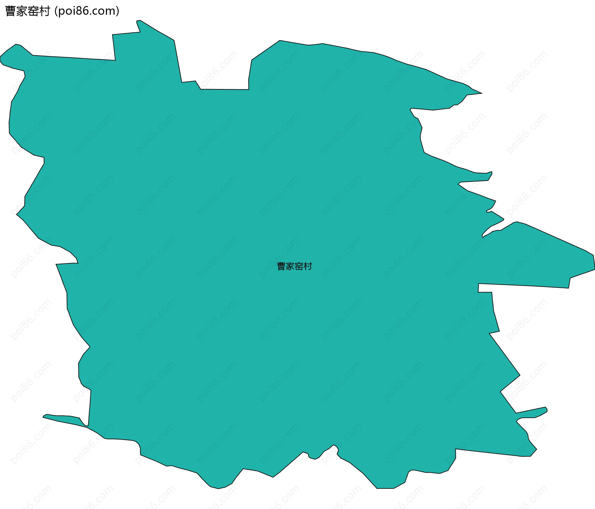 曹家窑村边界地图