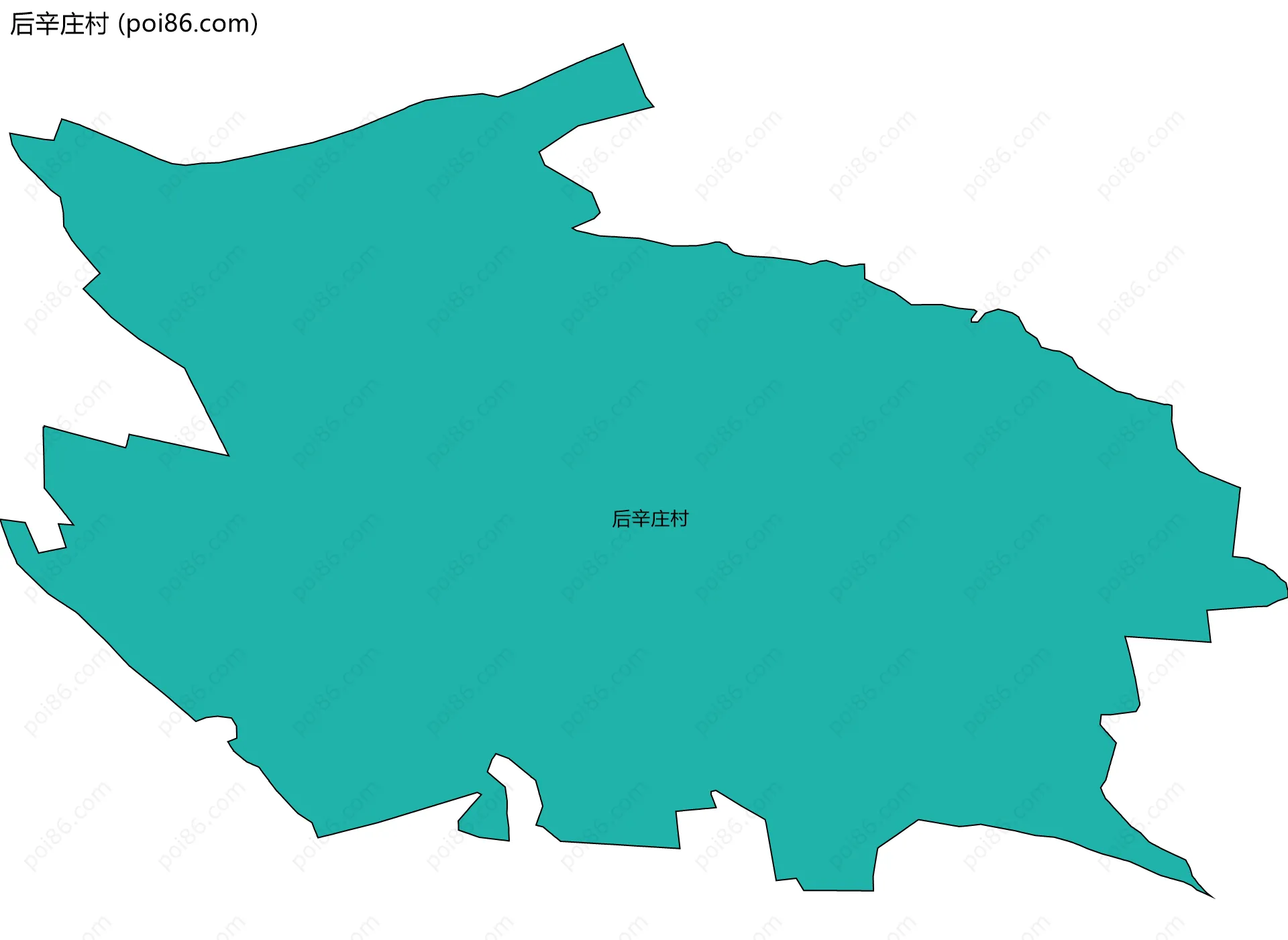 后辛庄村边界地图