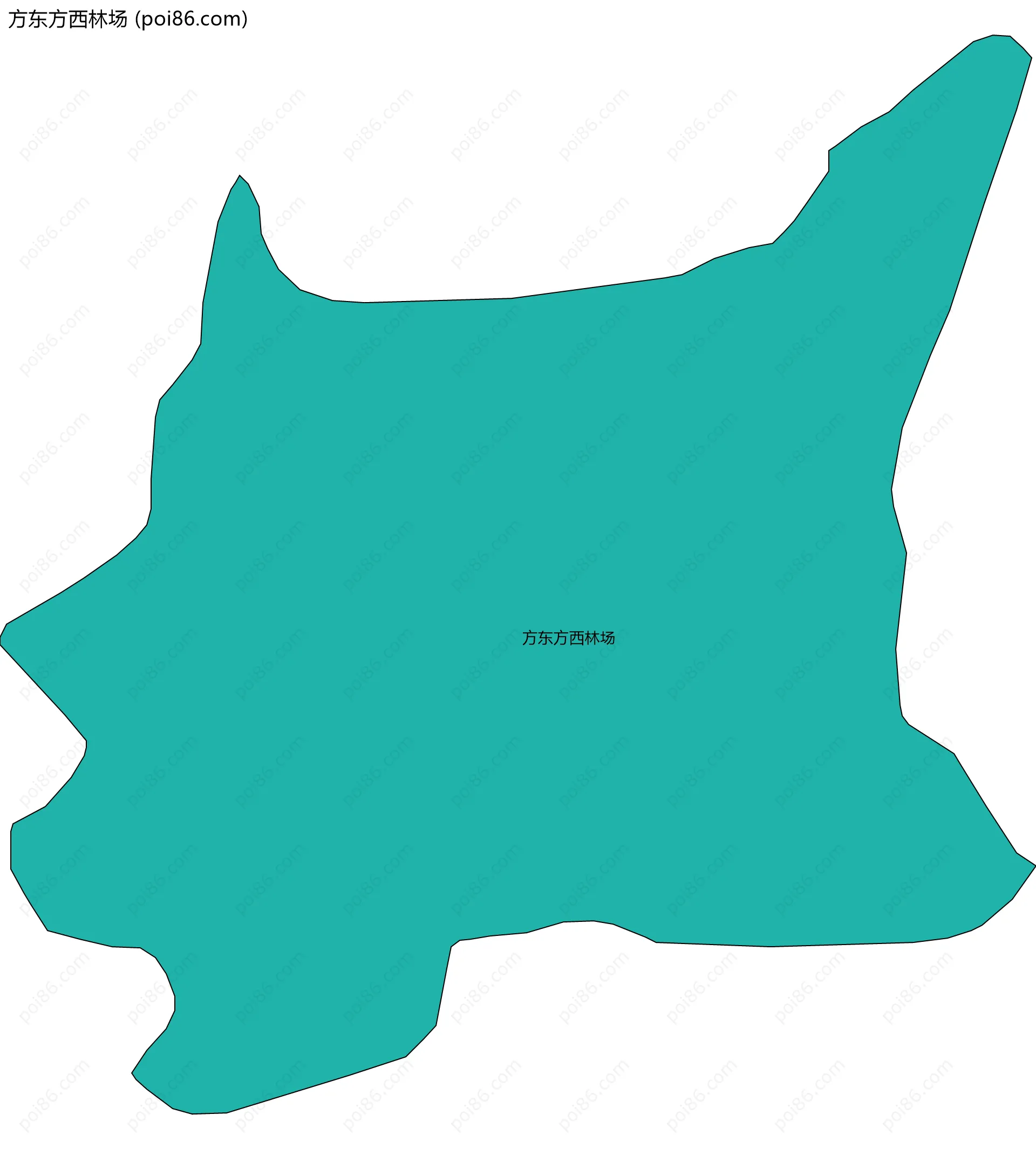 方东方西林场边界地图