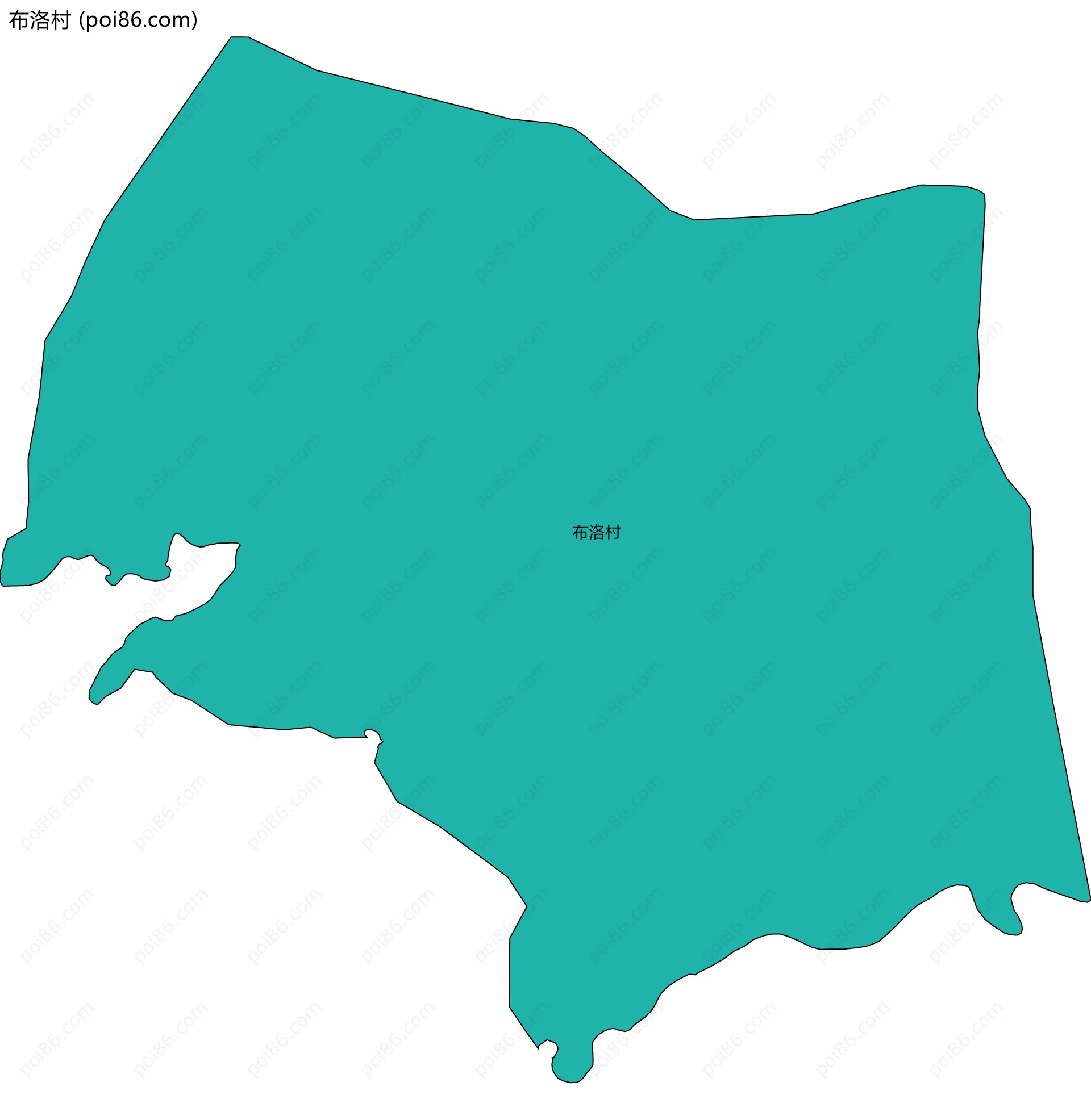 布洛村边界地图