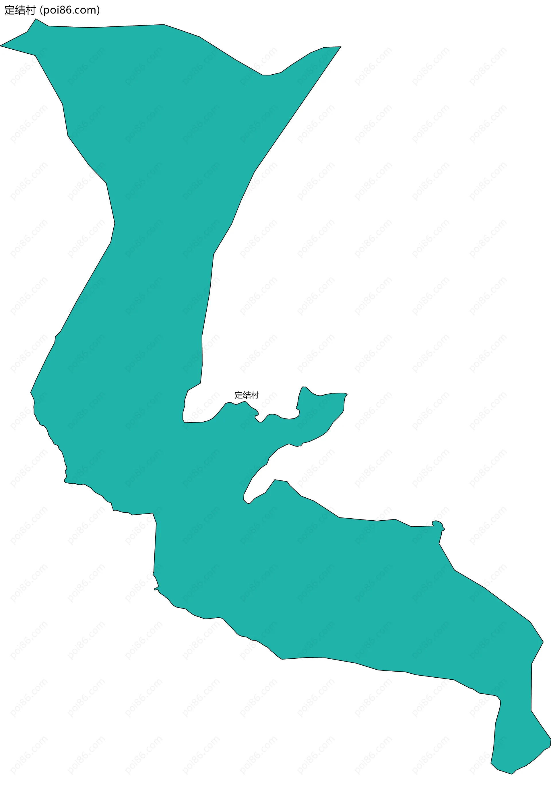 定结村边界地图