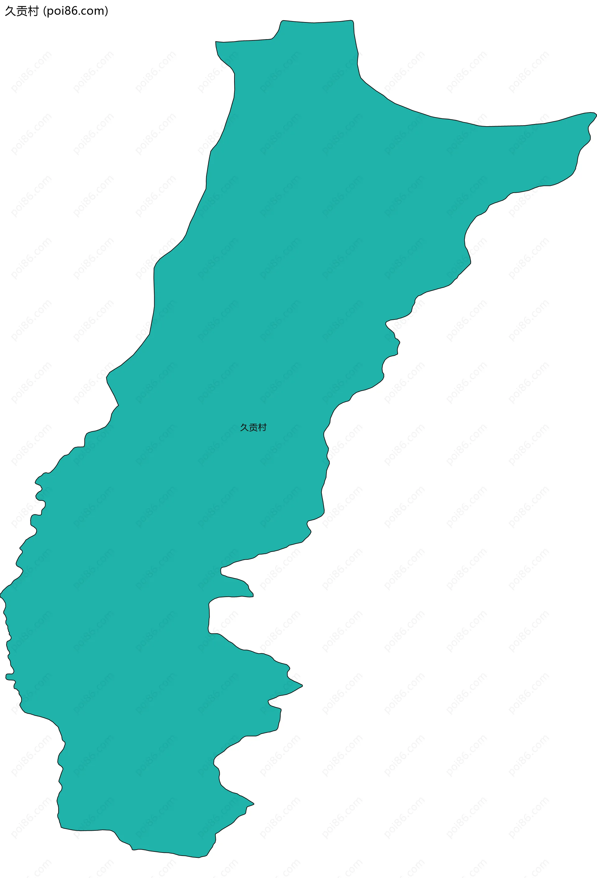 久贡村边界地图