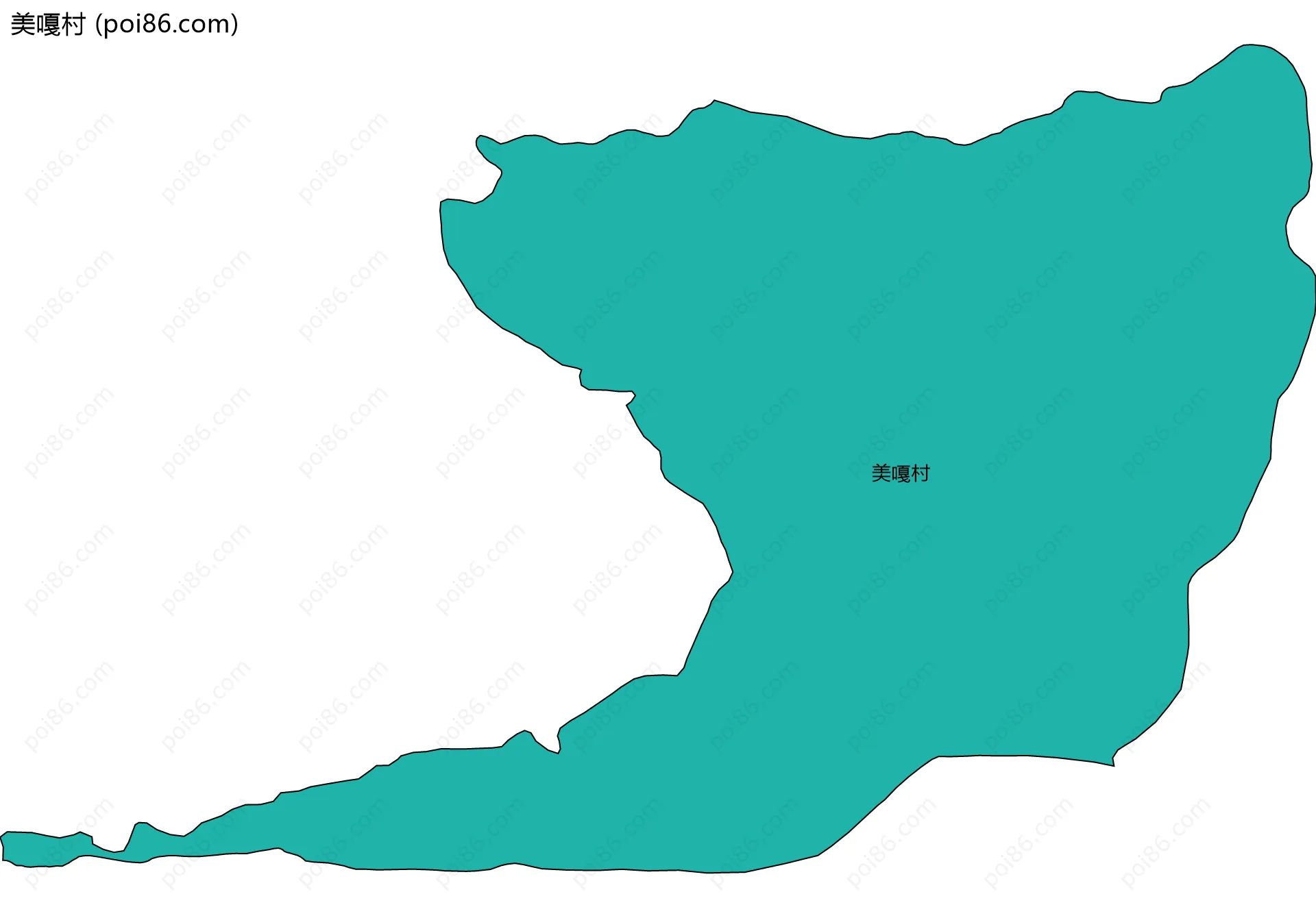 美嘎村边界地图