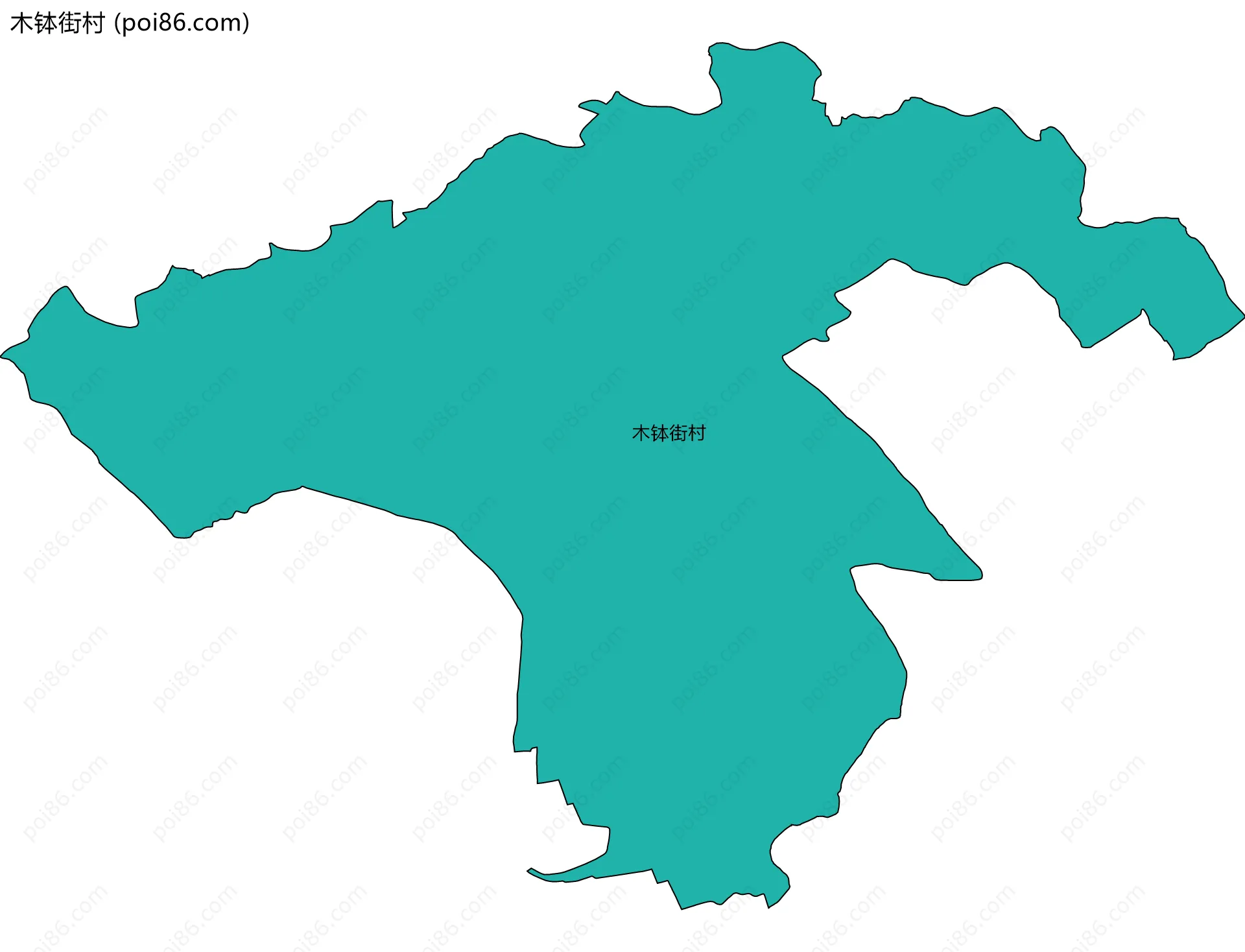 木钵街村边界地图