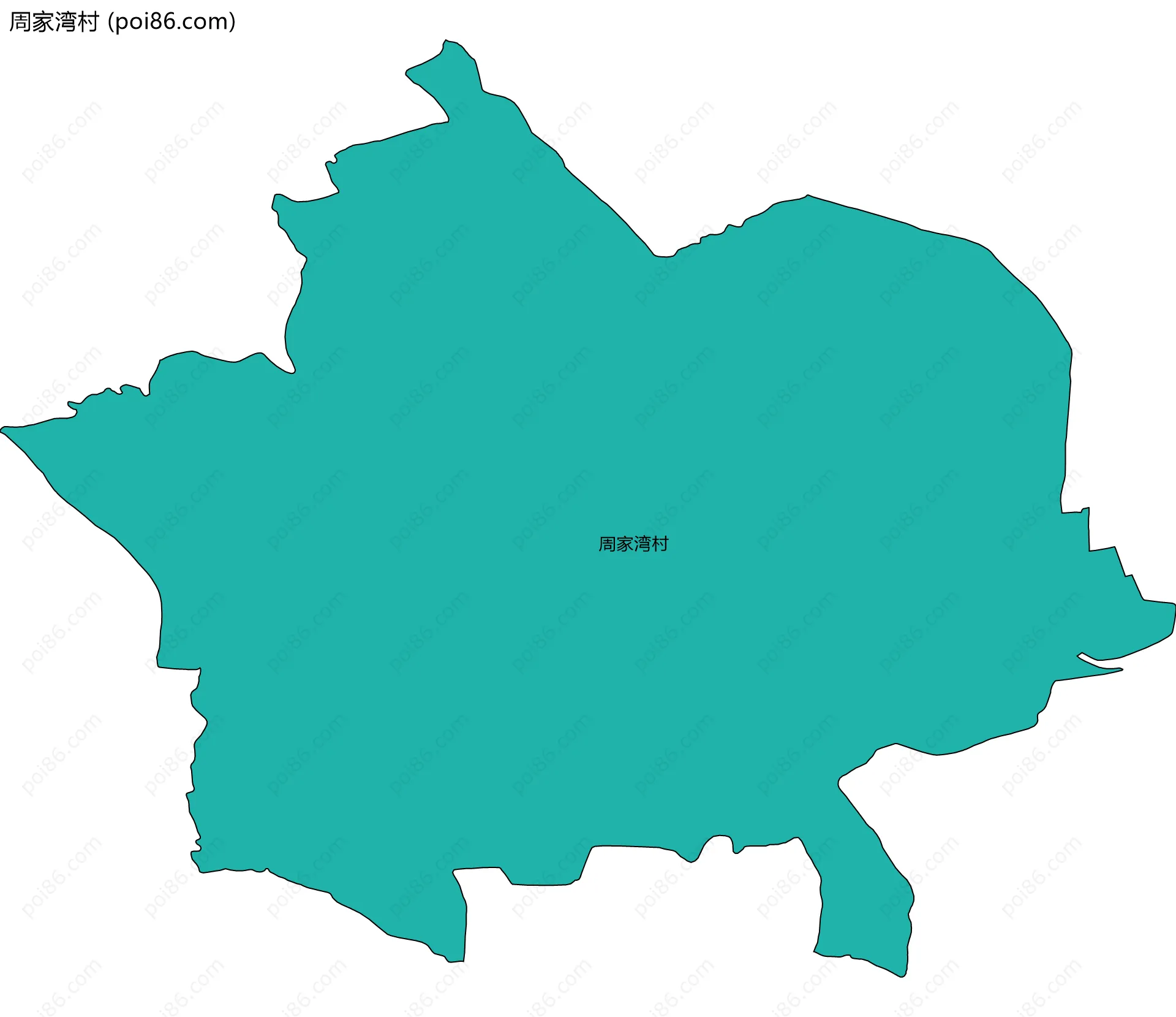 周家湾村边界地图