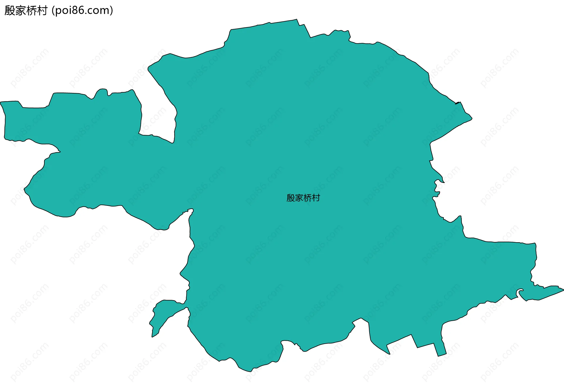 殷家桥村边界地图