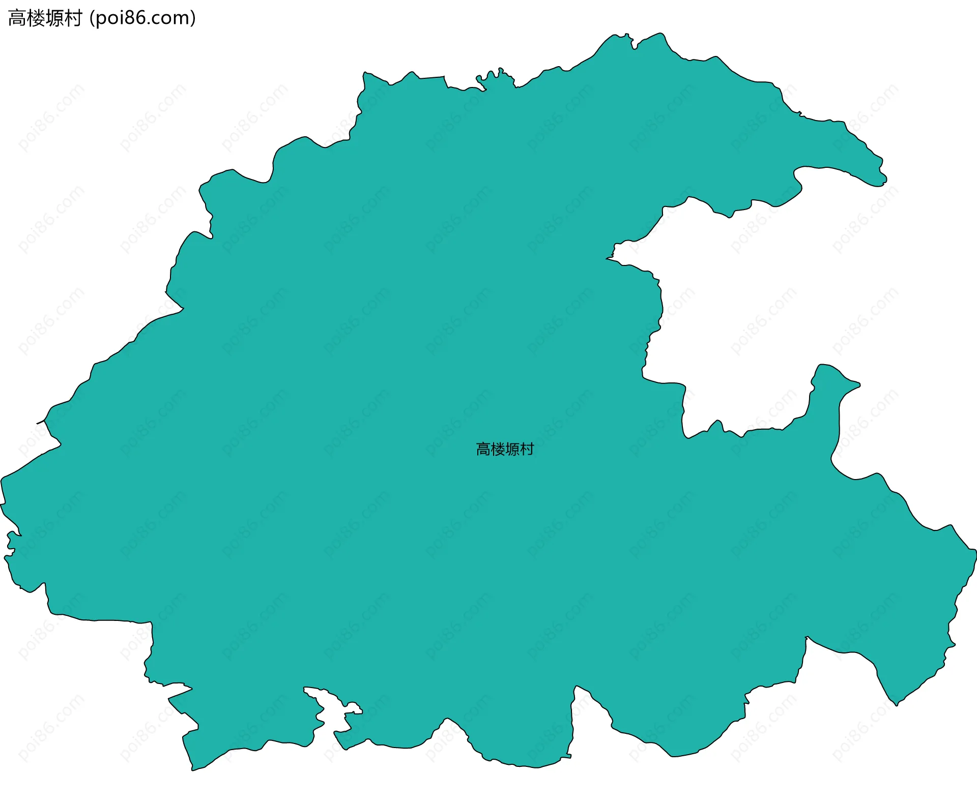 高楼塬村边界地图