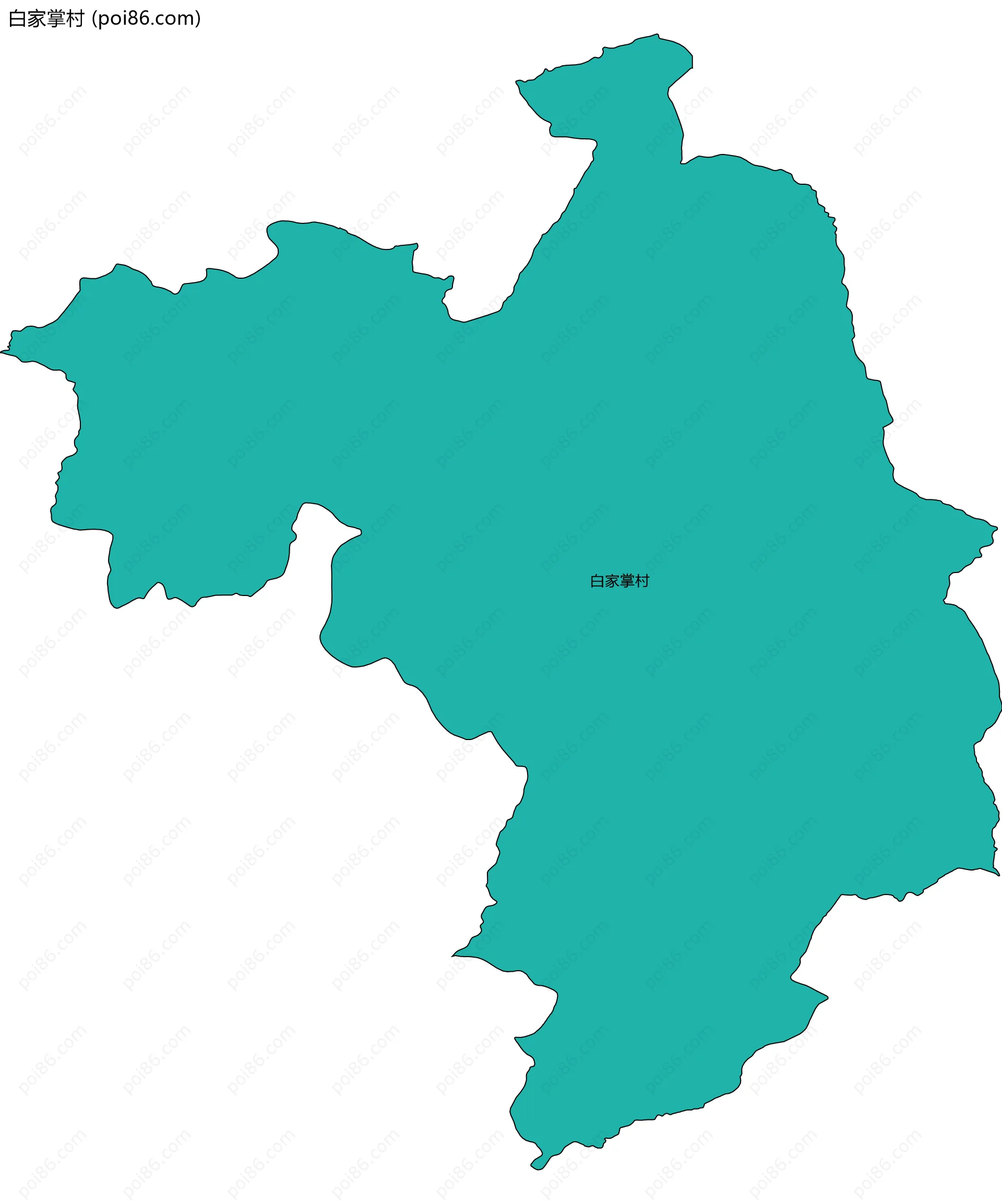 白家掌村边界地图